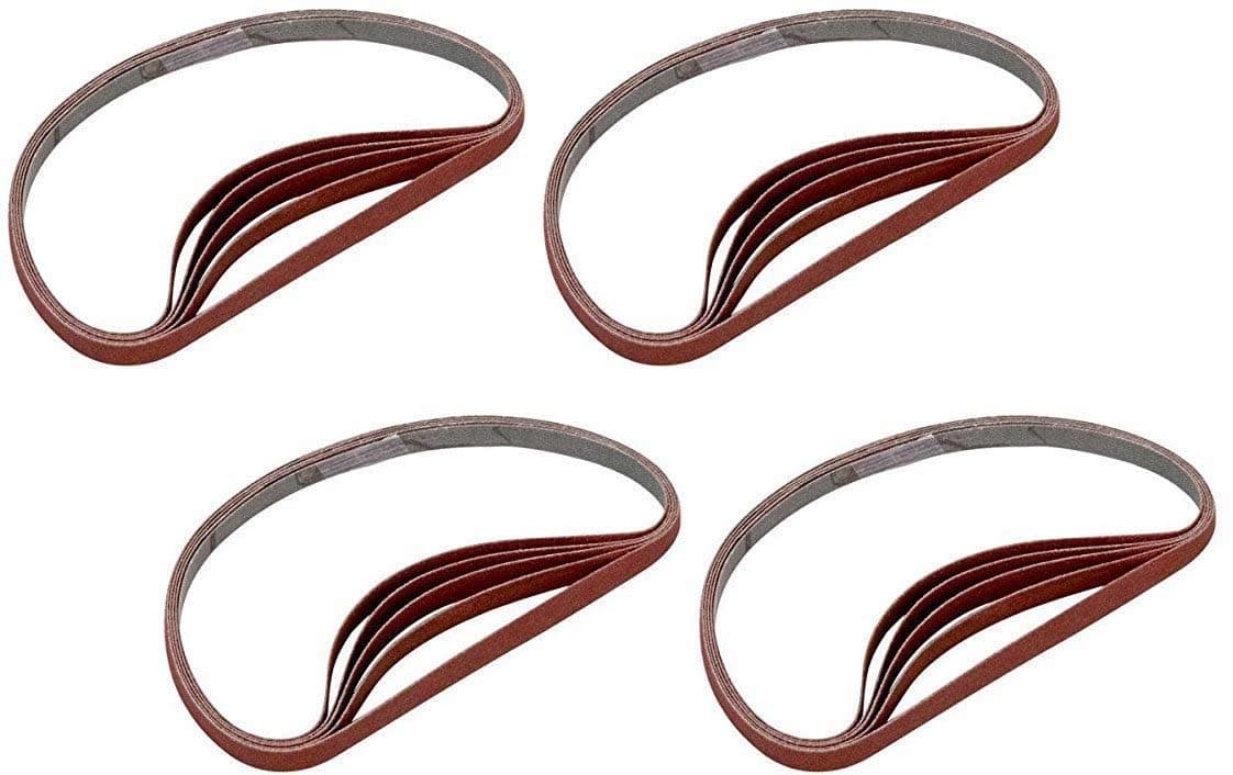 Sanding Detailer Replacement Belts 20-Pack, 5 Each of 240,320,400,600 grit