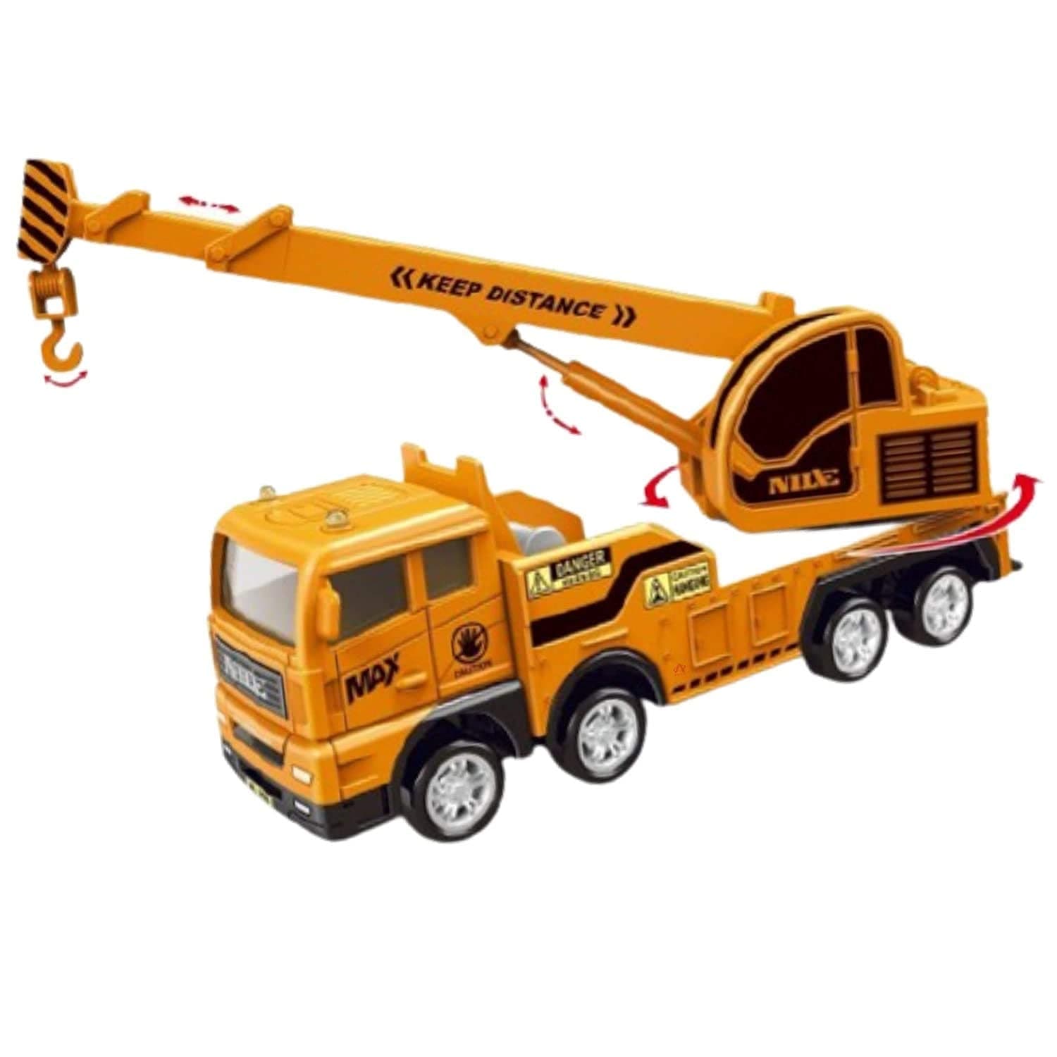 SR TOYS Engineering Construction Friction Powered Vehicles Car Crane Toy for Kids, Multi-Color