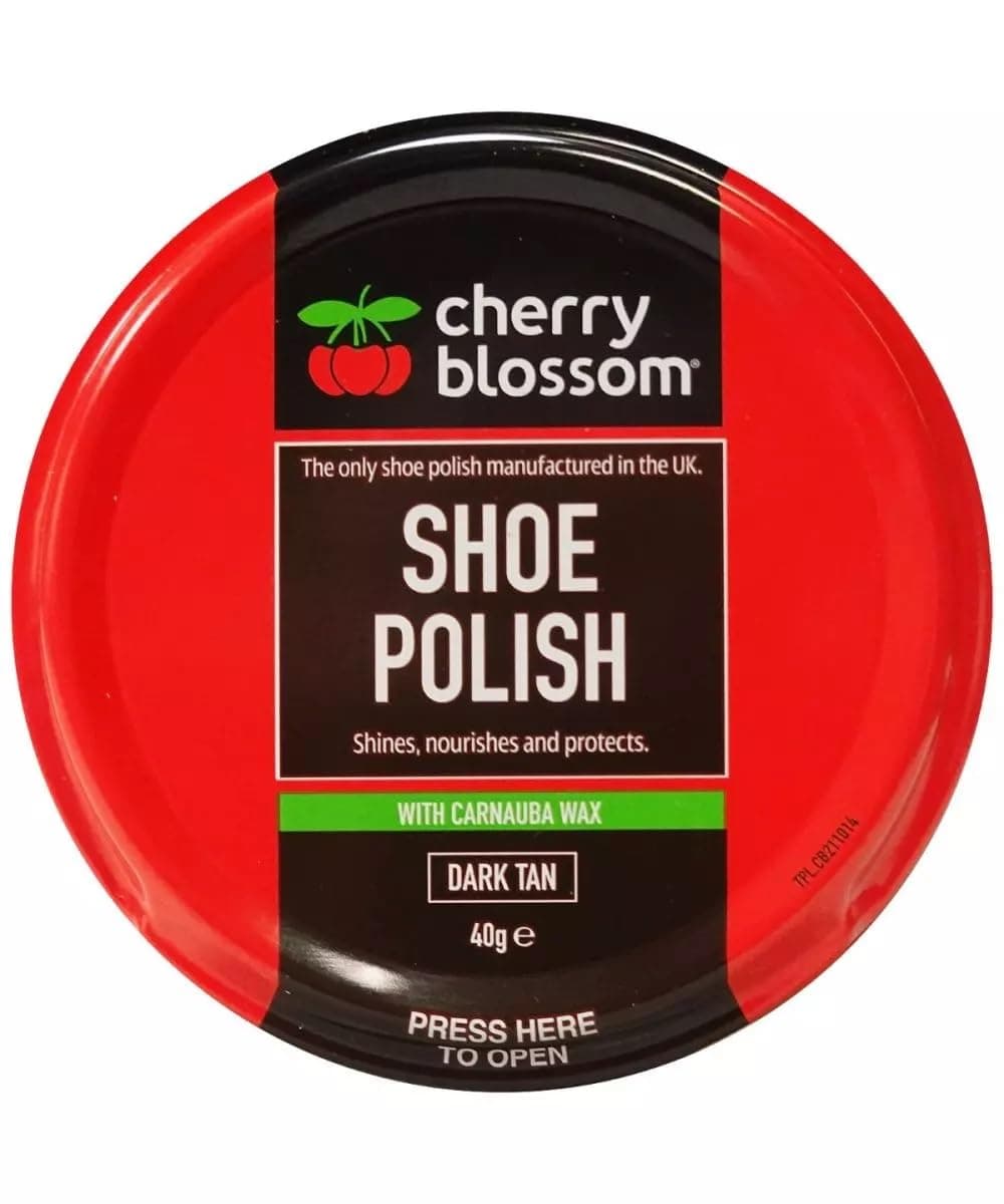 Cherry Blossom Shoe Polish Shines, Nourishes & Protects With Carnauba Wax Available In All Styles Preventing Footwear From Cracking Available In All Traditional Colours