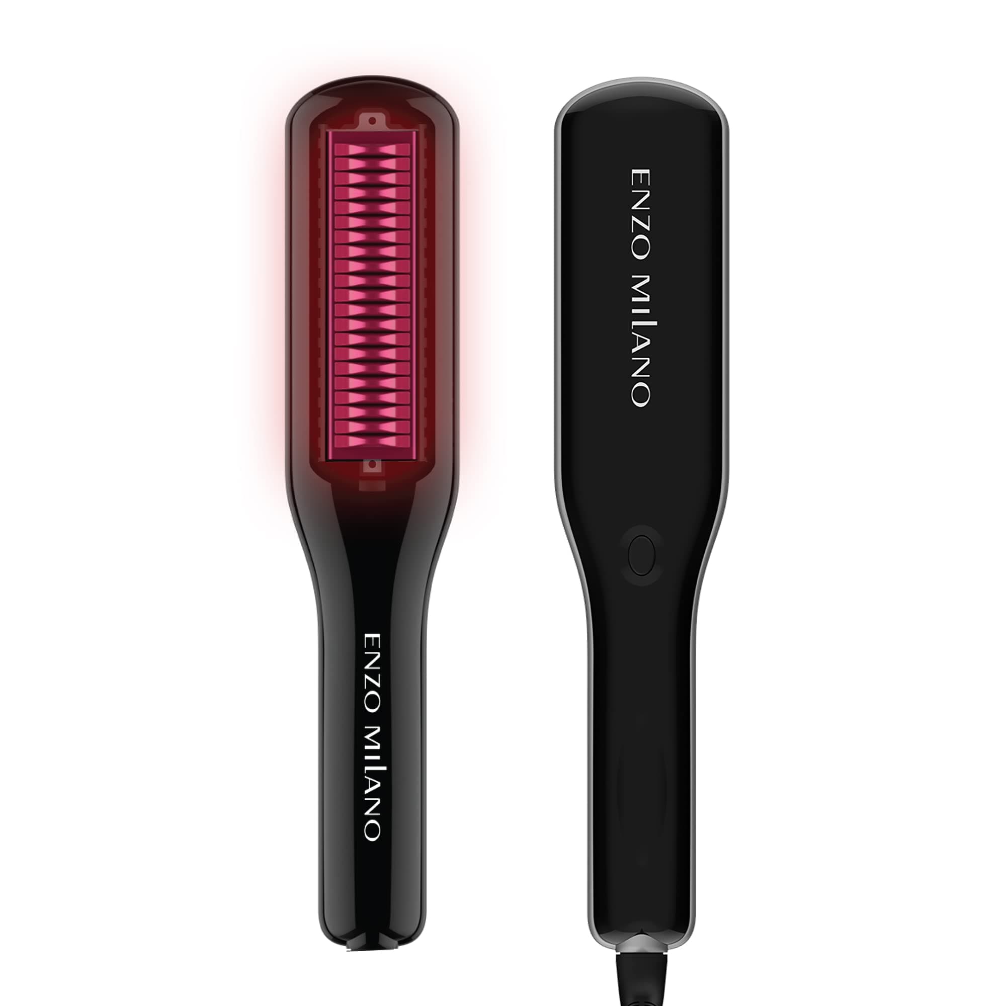 - Enzo Milano - SX ENZOcool Professional 2-in-1 Hot Comb for Thick and Thin Hair, Close-to-Root Heating Straightener & Curler for Wavy Styles