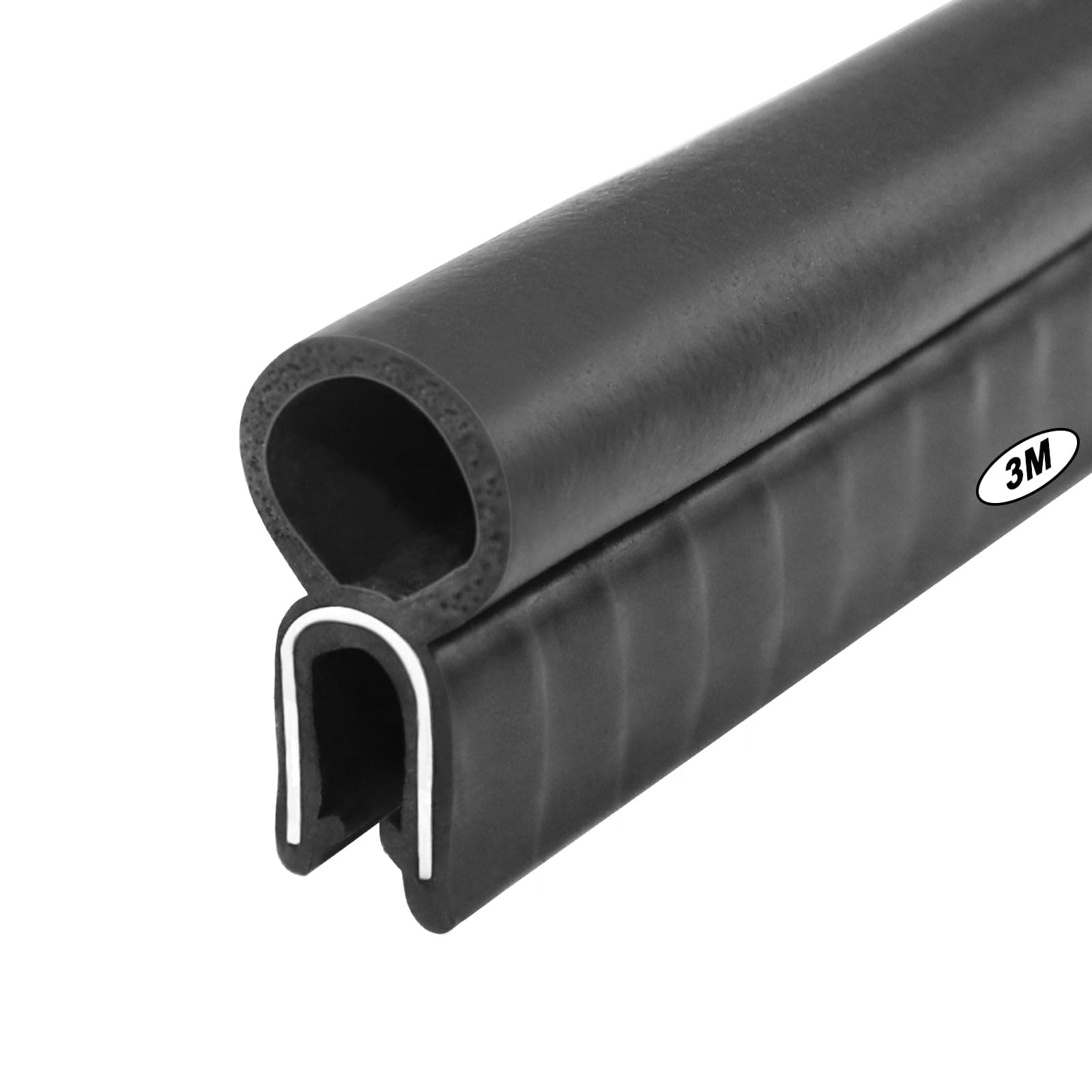 Storystore Car Door Rubber Seal Strip with Top Bulb 3m Car Door Seal Boot Seal Edge Trim Seal for Cars, Boats, RVs, Trucks, and Home Applications, Car Weather Stripping