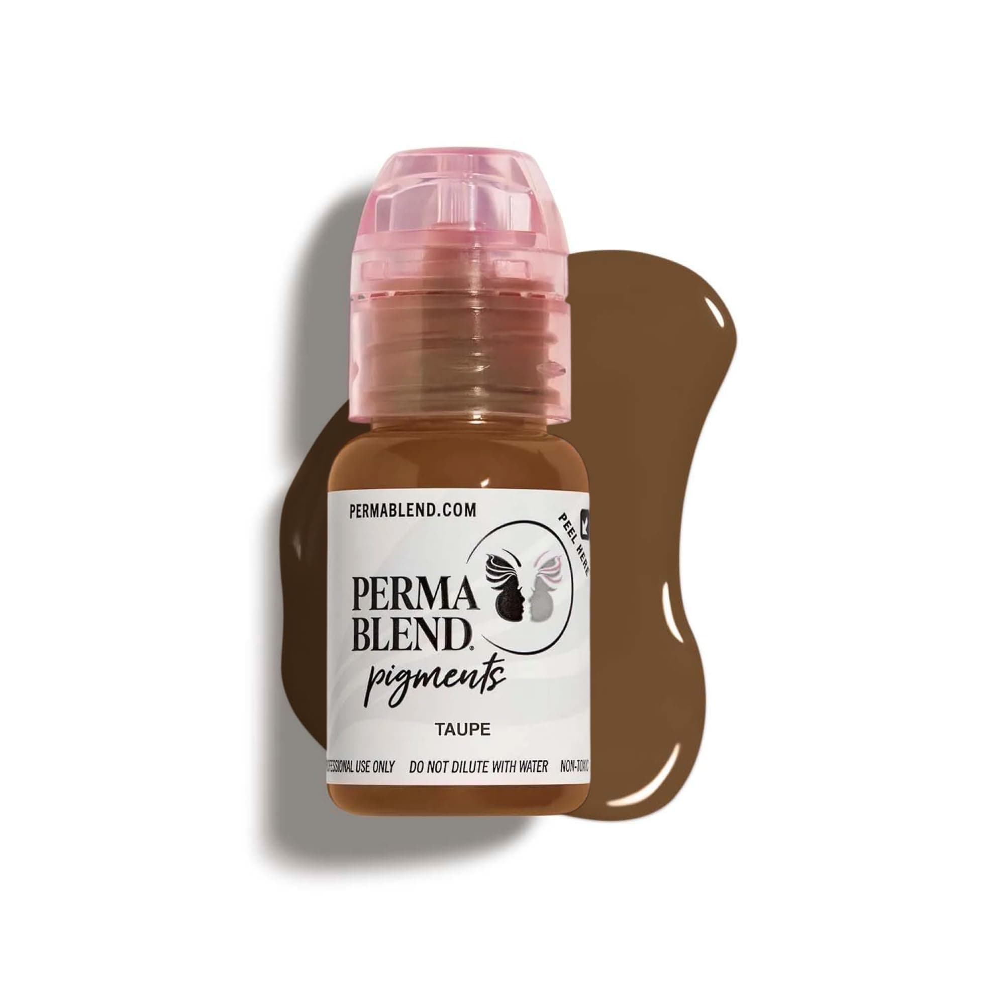 Perma Blend Taupe Tattoo Ink - Cool Light Brown Pigment for Eyebrow Tattooing - High Density Color, Made in The USA - Vegan-Friendly Tattoo Supplies & Equipment (0.5 oz)