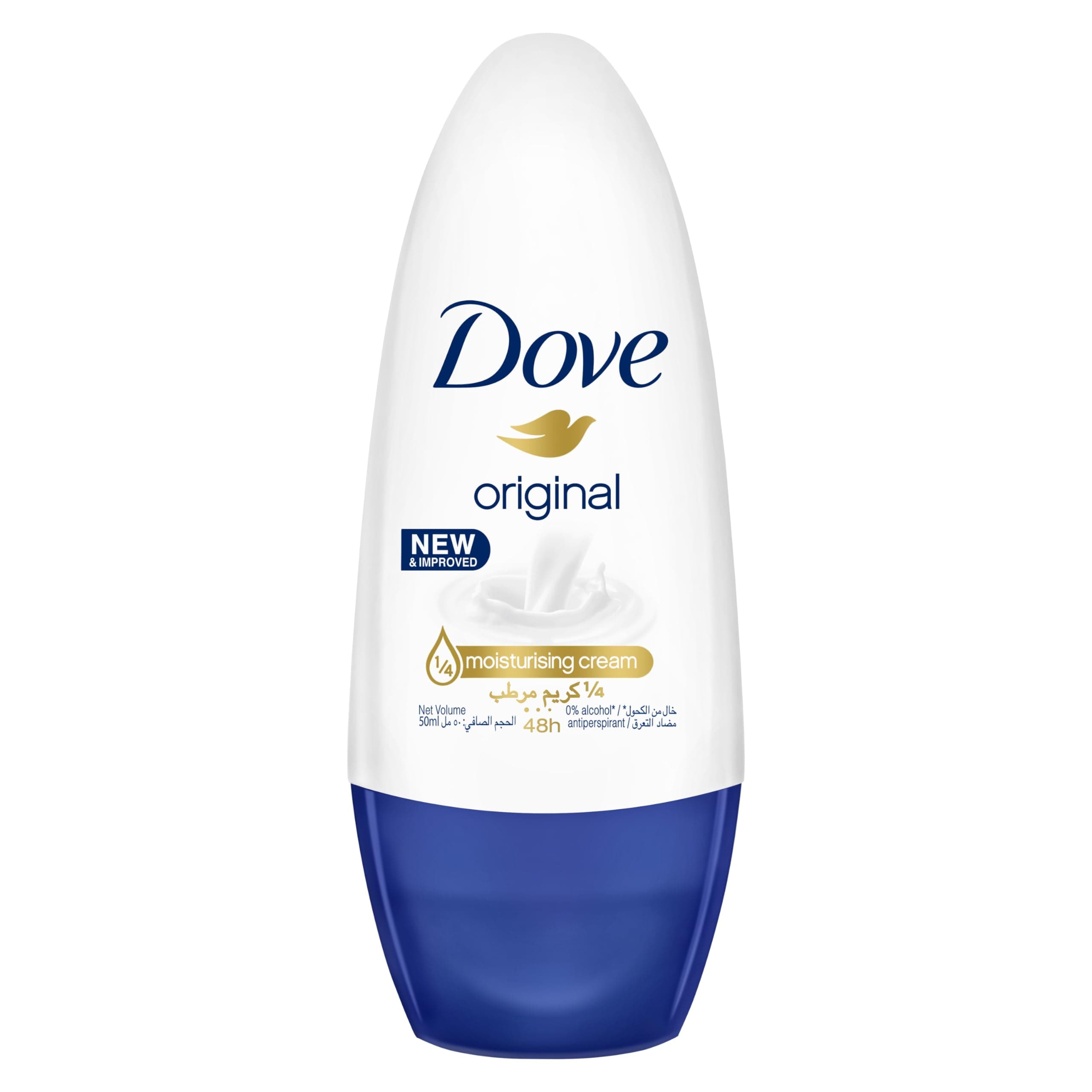 – DOVE Women Antiperspirant Deodorant Roll-On for refreshing 48-hour protection, Original, alcohol free, 50ml