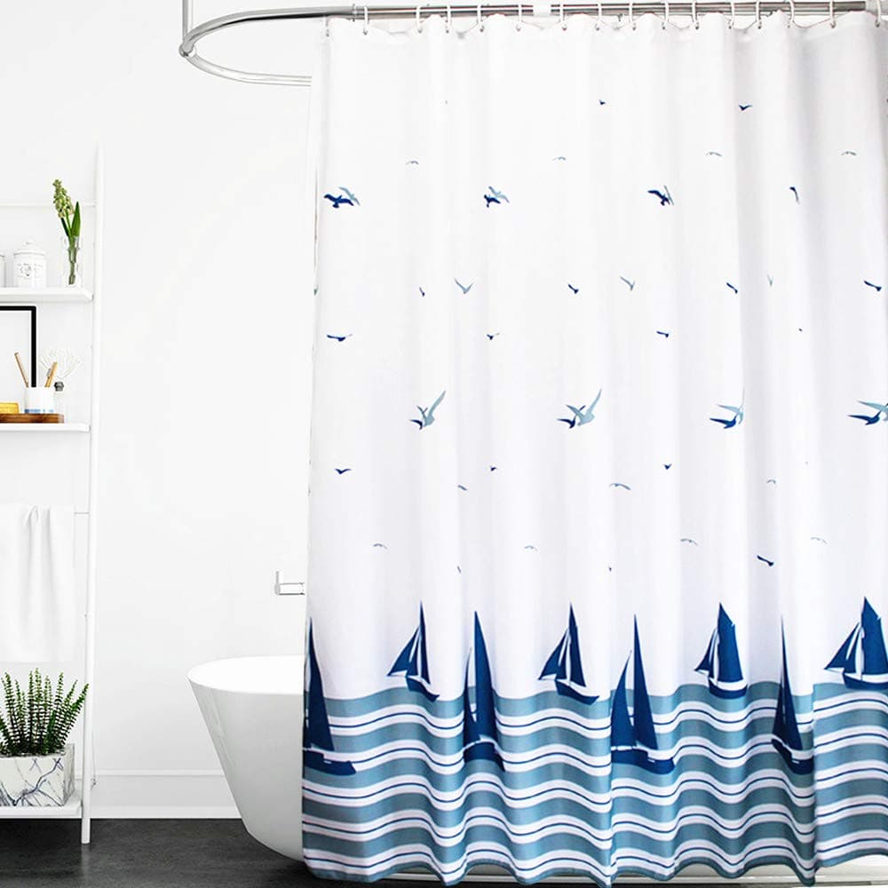 Shower Curtain 180 x 180 cm – Shower Curtain with Weighted Hem