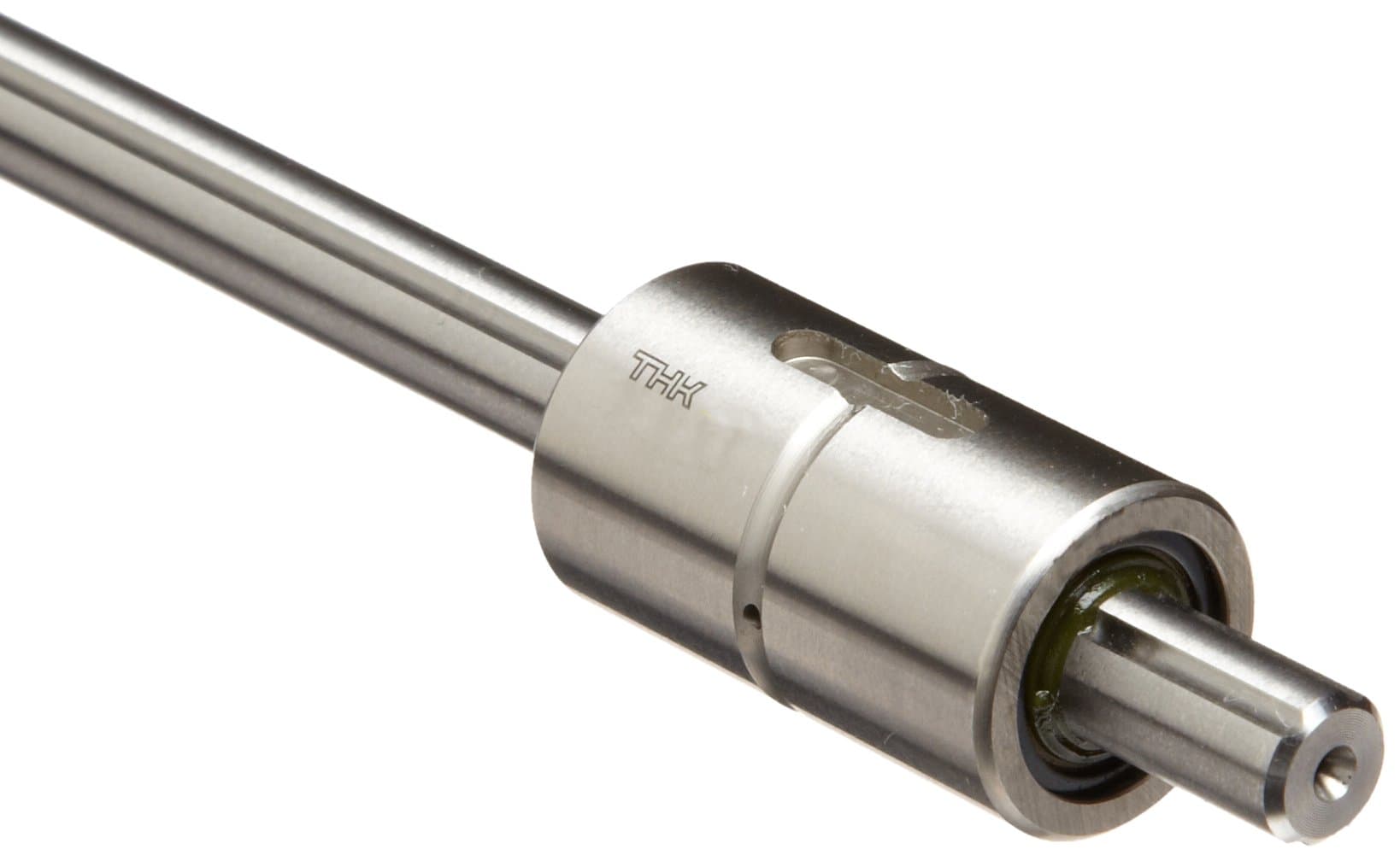 THK Steel Ball Spline Model LT, Single Nut Cylindrical Medium Torque, Shaft: 6mm Diameter x 100mm Length, Nut: 14mm Diameter x 25mm Length, Load Capacity: 486 lb