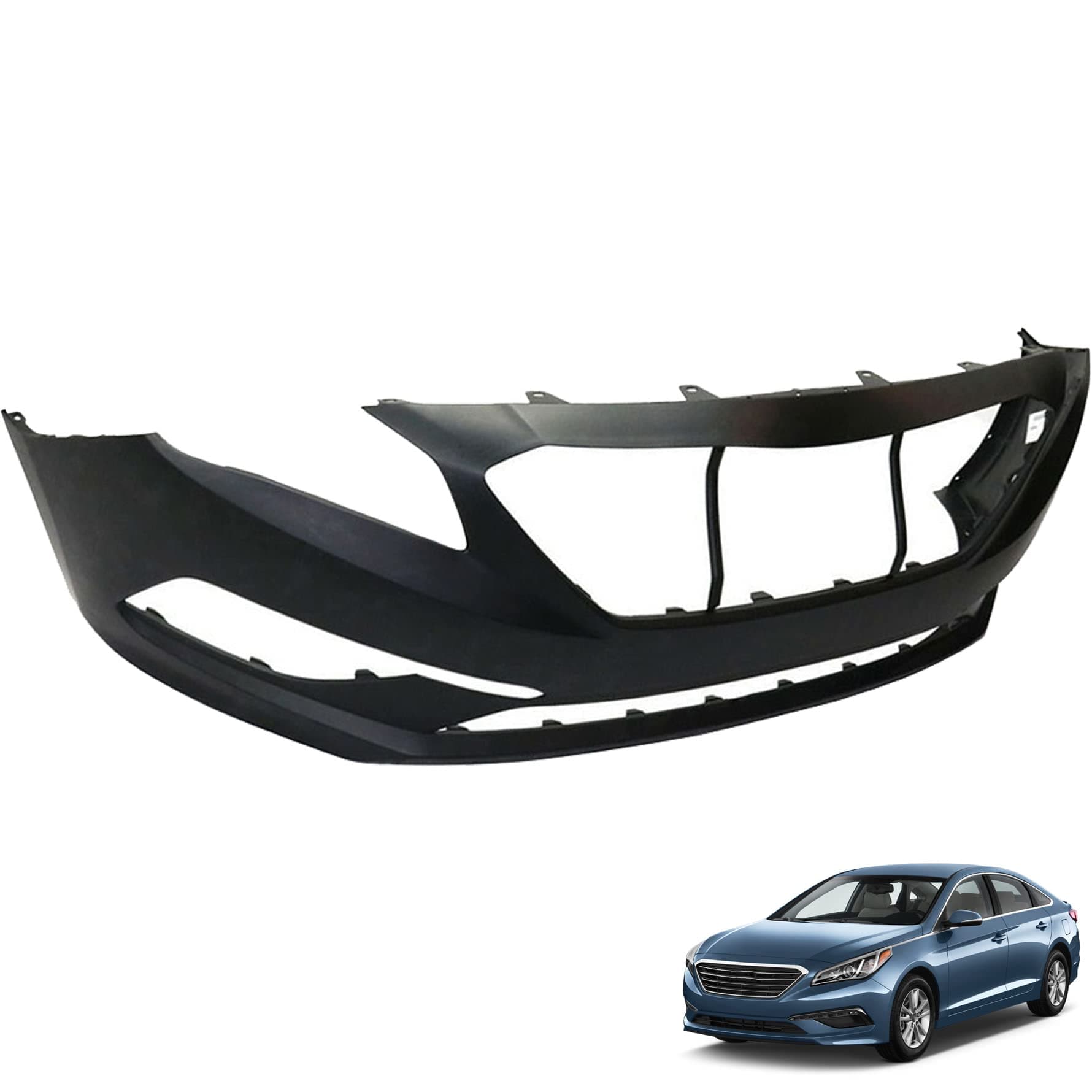 munirater Front Bumper Cover Primered Replacement for 2015-2017 Sonata