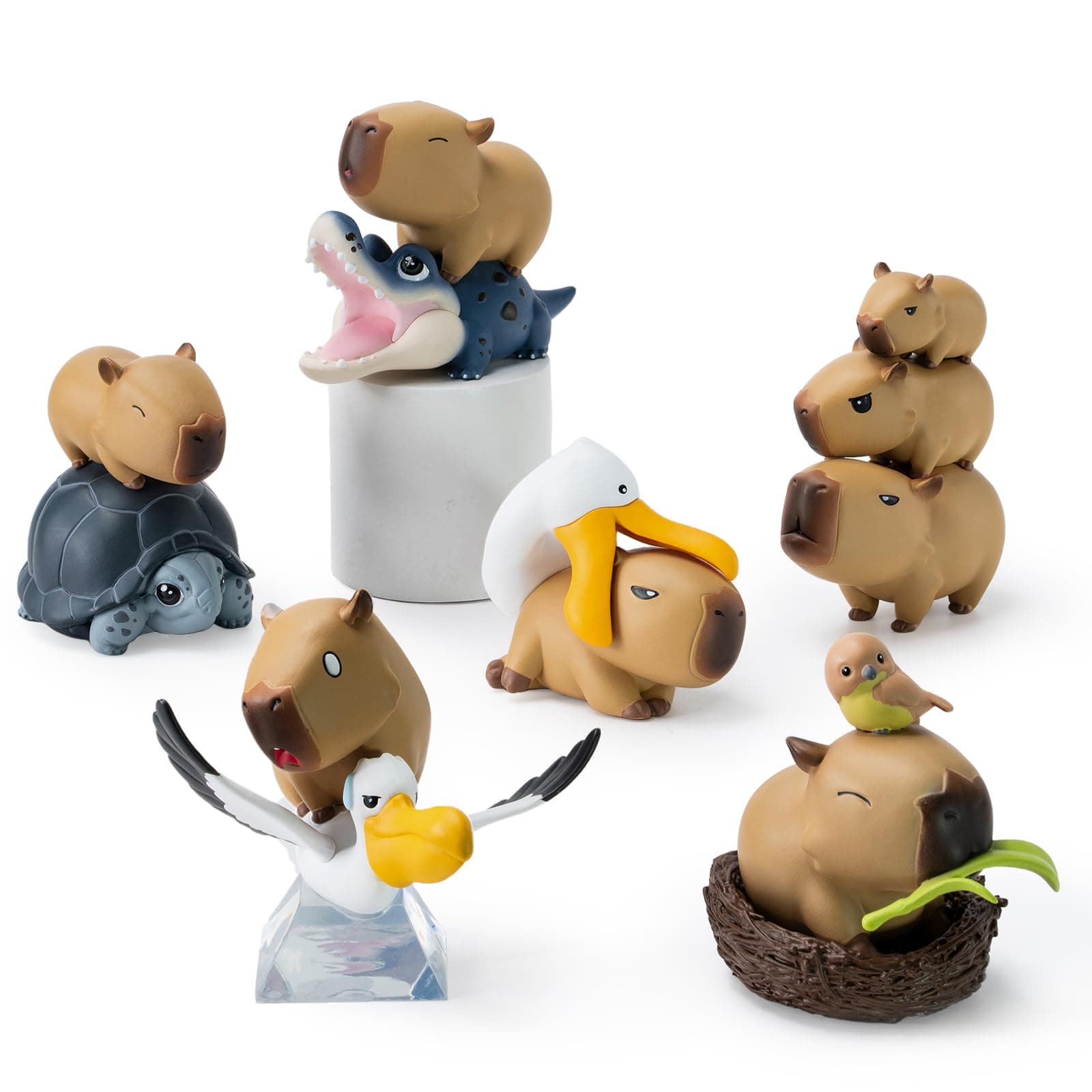 BEEMAI Capybara Series 1PC Blind Box Figures, Random Design Cute Figures Collectible Toys Birthday Gifts