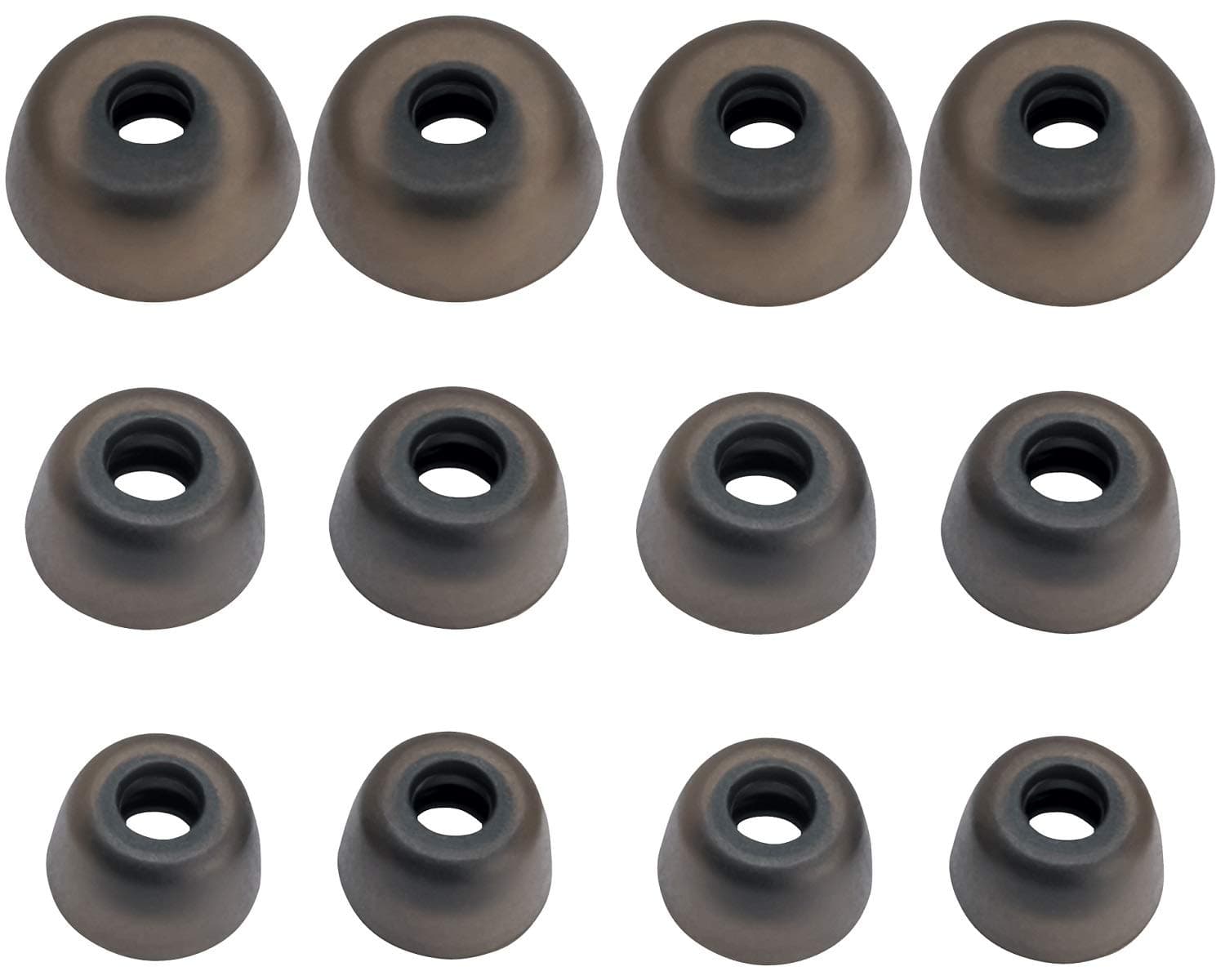 BLLQ 12 PCS Replacement EarGels Ear Gels Ear Buds Tips Compatible with Jabra Elite 65t Earbuds/Jabra Elite Active 65t Earbuds / 75t Earbuds, S/M/L 3 Size 6 Pairs, Gray 65t Tips