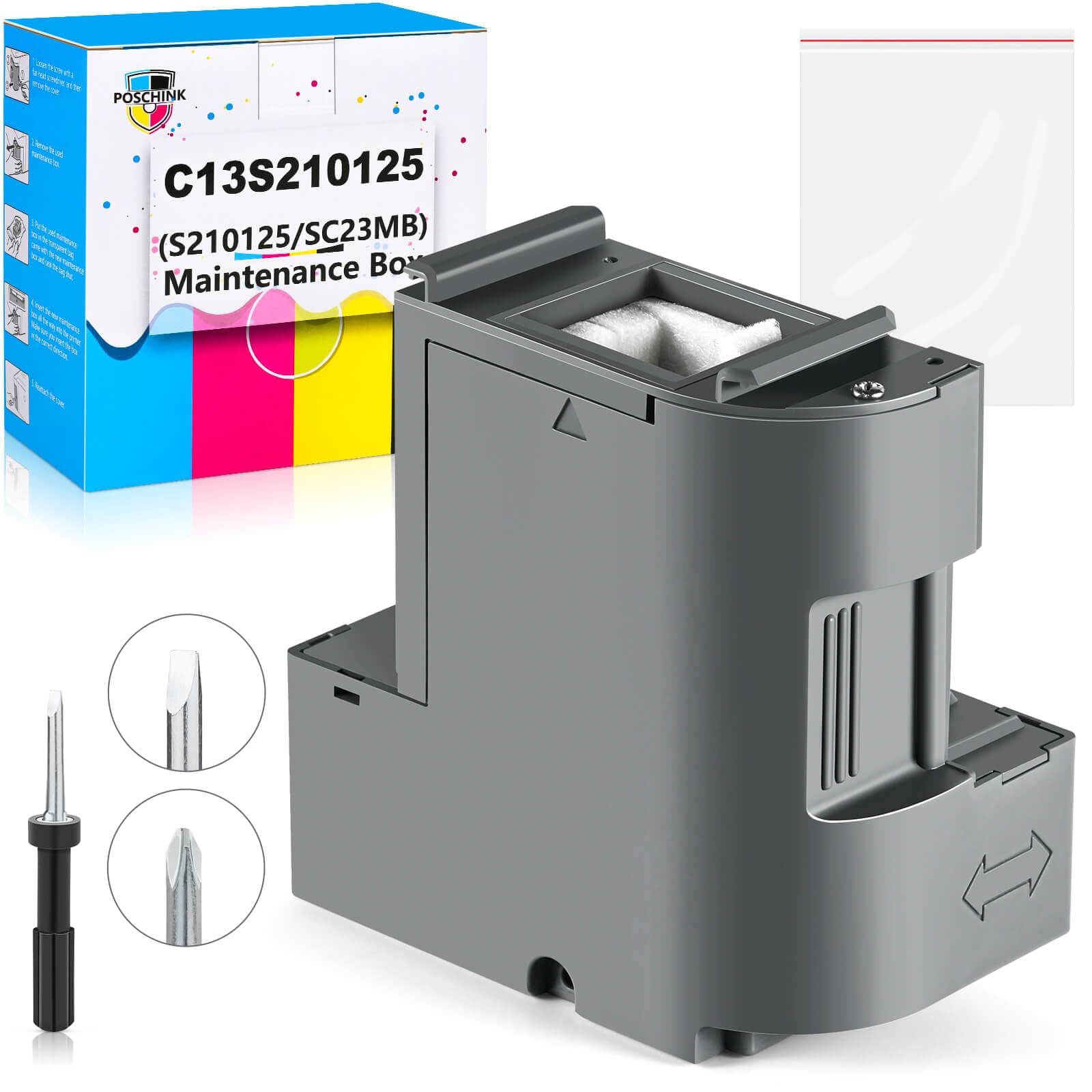 C13S210125 Maintenance Box Waste Ink Tank Replacement Compatible for EPSON Surecolor SC-F170 F100 F150 Printers (S210125/SC23MB)