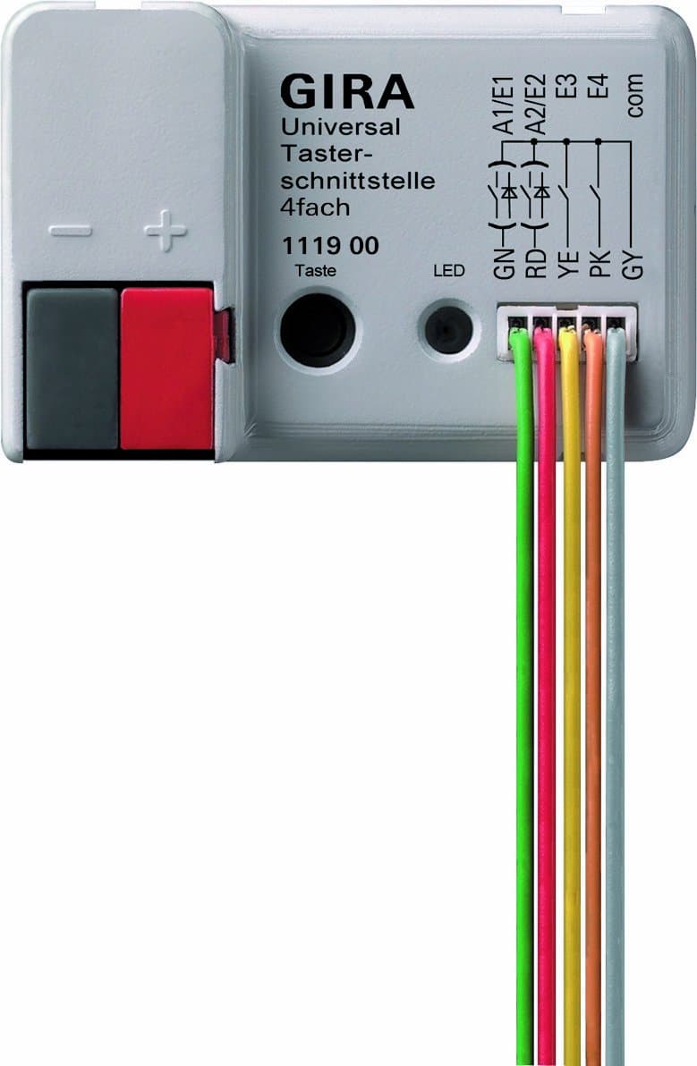 GIRA 111900 Interface Button Plain 4 Stages KNX EIB [Energy Class B]
