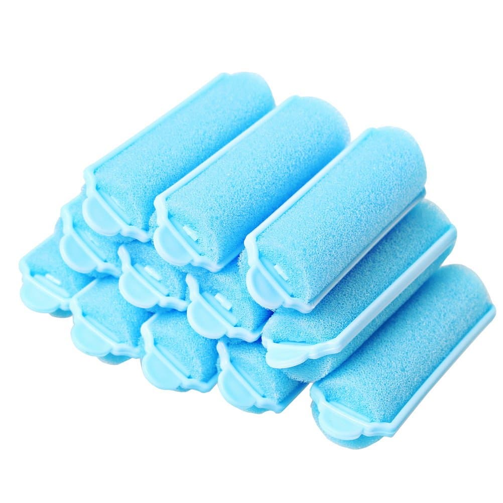 SUMAJU Hair Rollers, 12pcs Soft Sponge Hair Roller Foam Styling Hair Curler Home DIY Curling Tool