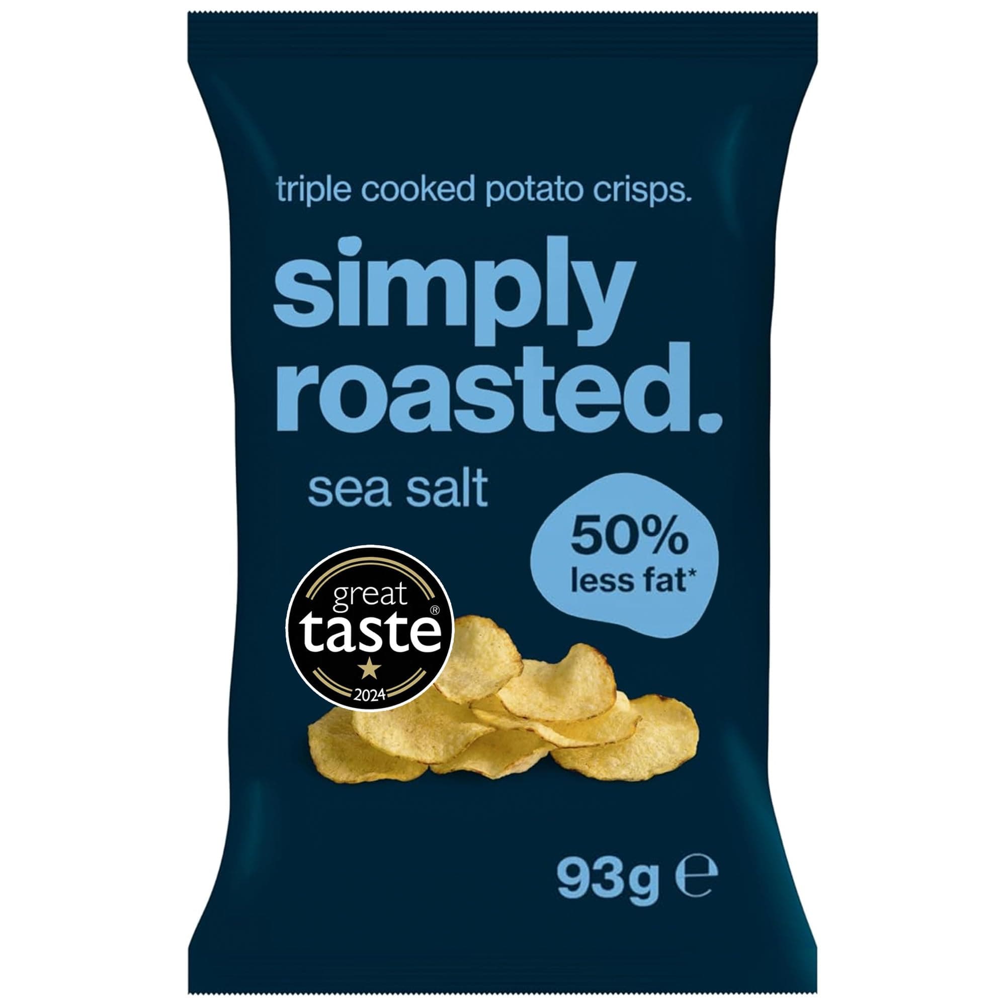 – Sea Salt Crisps | 12 x 93g | Multipack Crisps | Triple Cooked Potato Crisps | 50% Less Fat | Gluten & Allergen Free