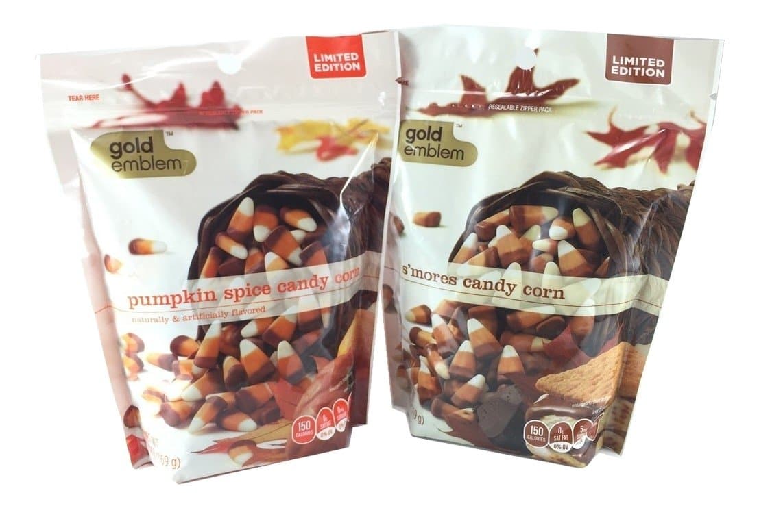 Pumpkin Spice and S'mores Candy Corn Bundle 2 Pack: 1 Pumpkin Spice Bag and 1 S'mores Bag of Candy Corn