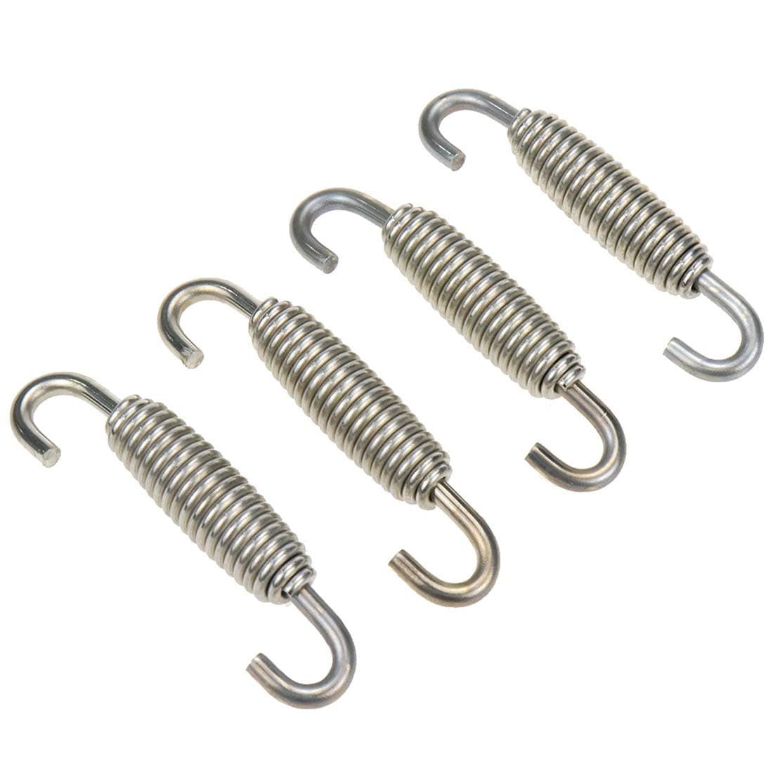 Motorcycle Exhaust Muffler Spring Stainless Steel Spring Hooks, 58mm Total Length, Pack of 4