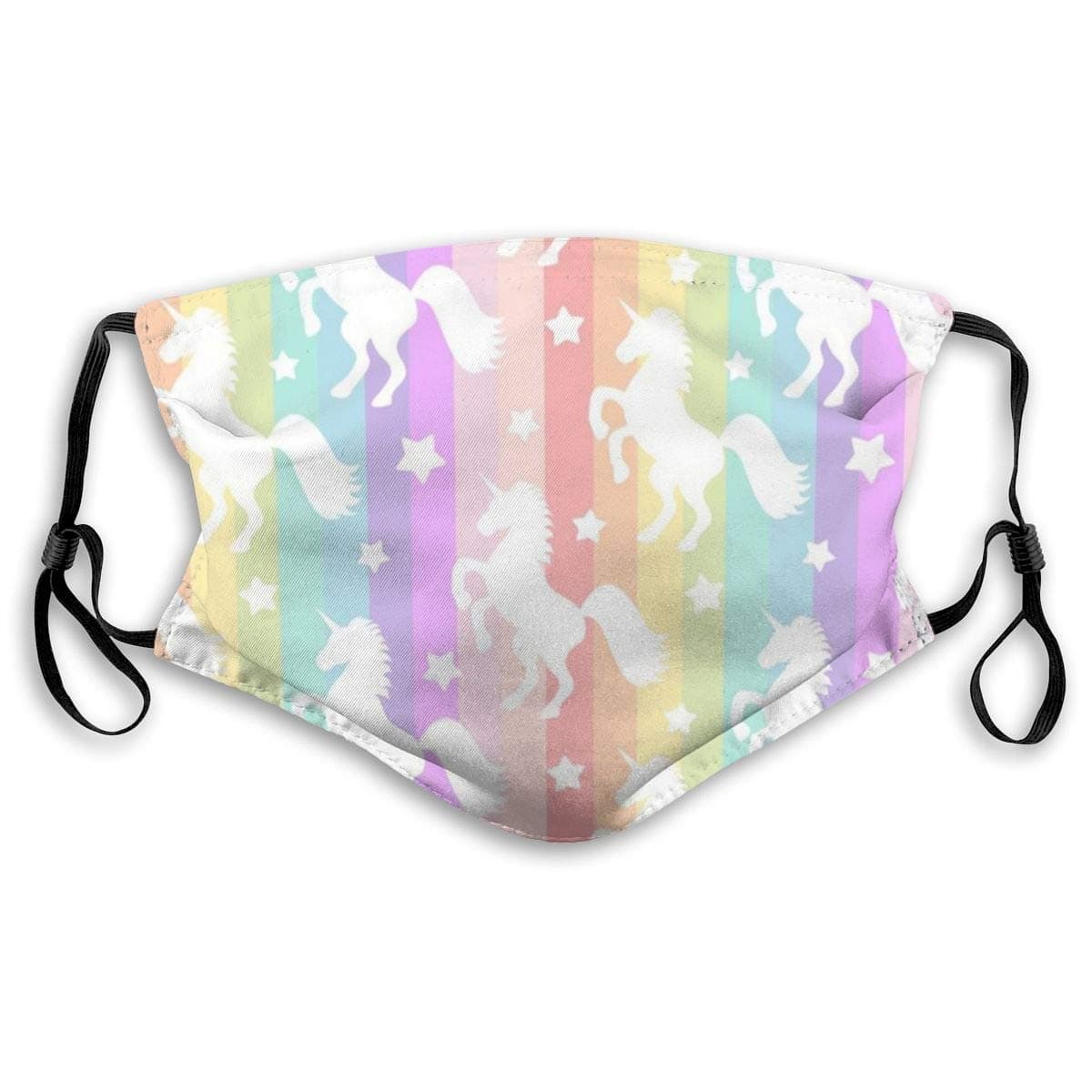 VOSGA Rainbow Face Neck Gaiter Scarf Custom Washable Half Buff Face Mask Funny Cute Balaclava Bandana Cloth