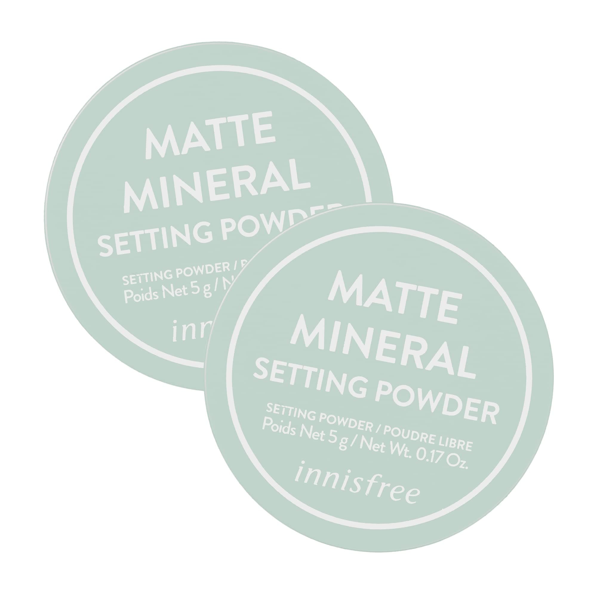 innisfree Matte Mineral Setting Powder Duo, 0.17 Ounce (Pack of 2) (Packaging may vary)