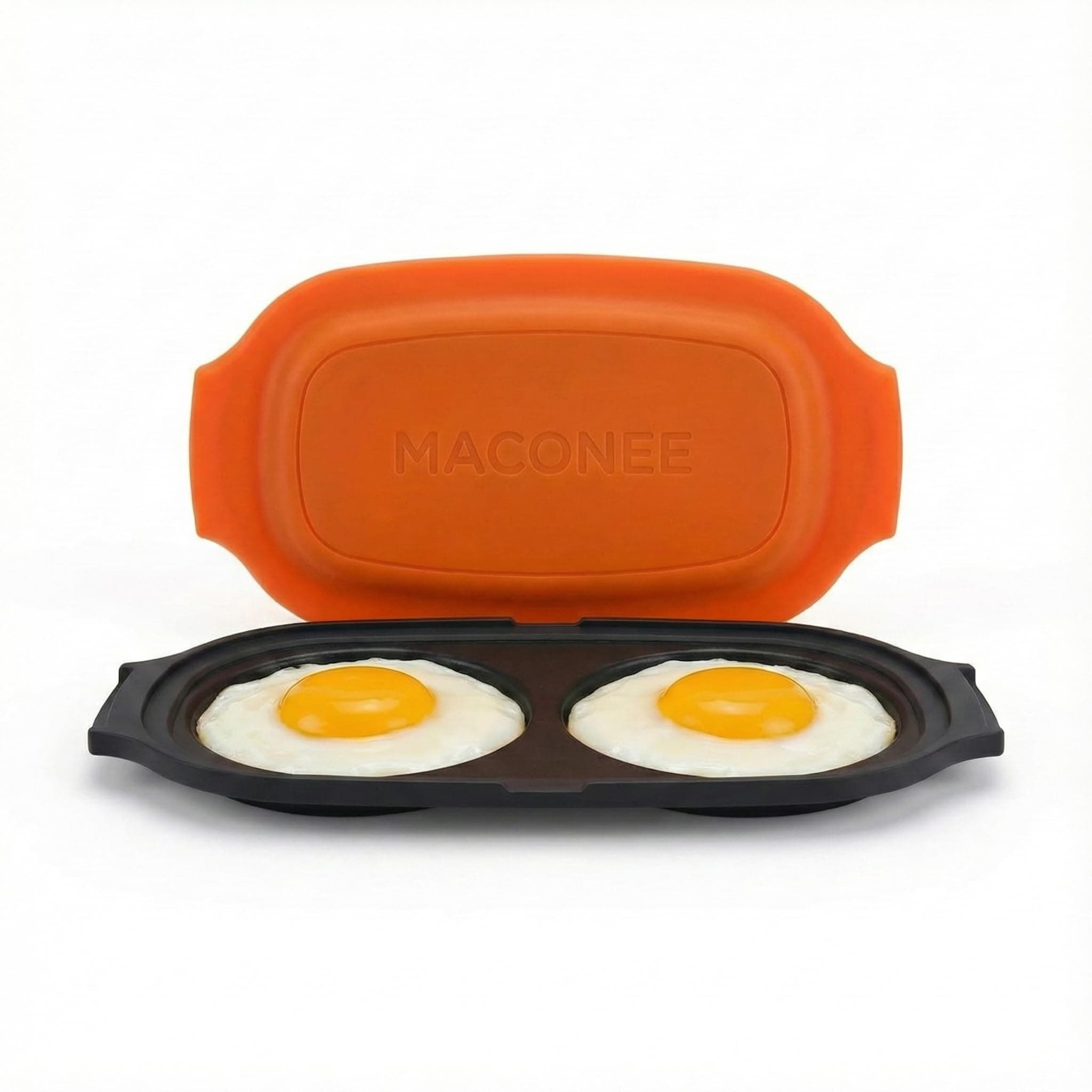 MACONEE Microwave Egg Fryer & Cooker | 2 Eggs at Once | Dishwasher-Safe & BPA-free