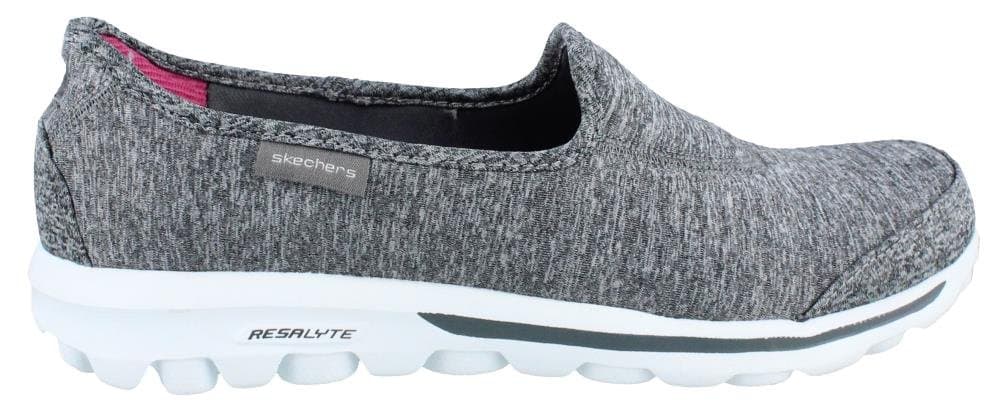 Skechers Go Walk Lead Womens Slip On Sneakers Gray 7.5 W