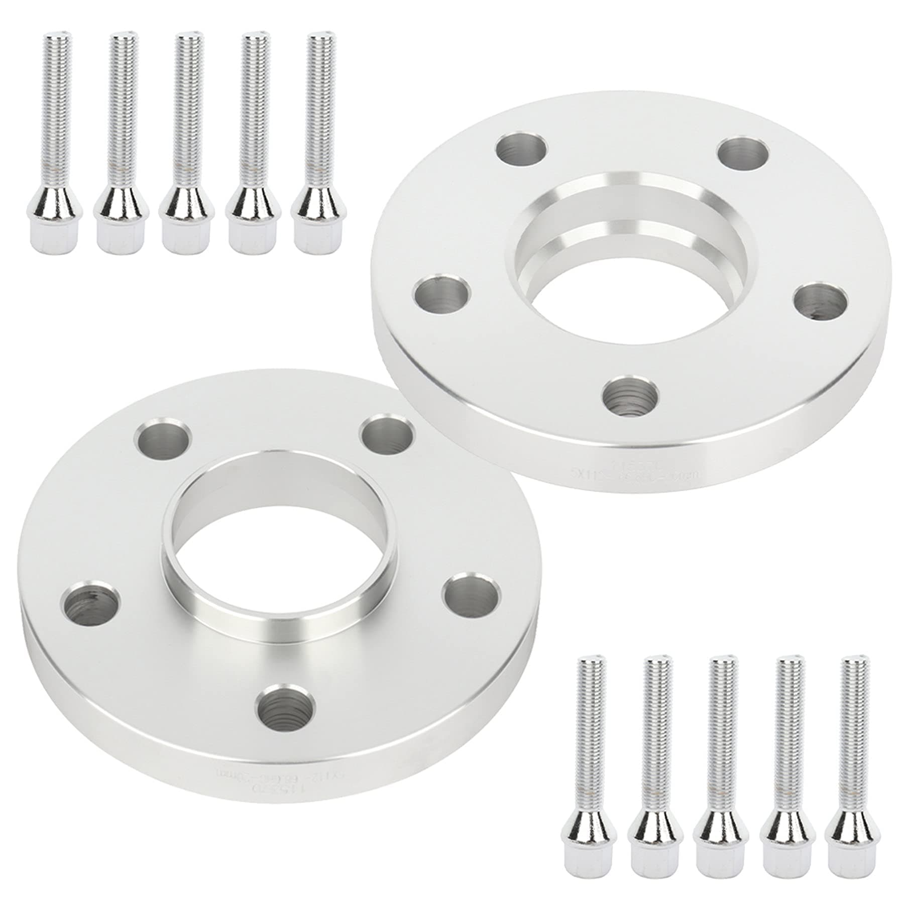 ECCPP 5 Lug 20mm Hub Centric Wheel Spacers 5x112mm to 5x112mm 2X Compatible fits for Mercedes Benz CLK350 CLK430 CLK500 CLK550 CLK55 66.6mm W/10 Lug Bolts 12x1.5