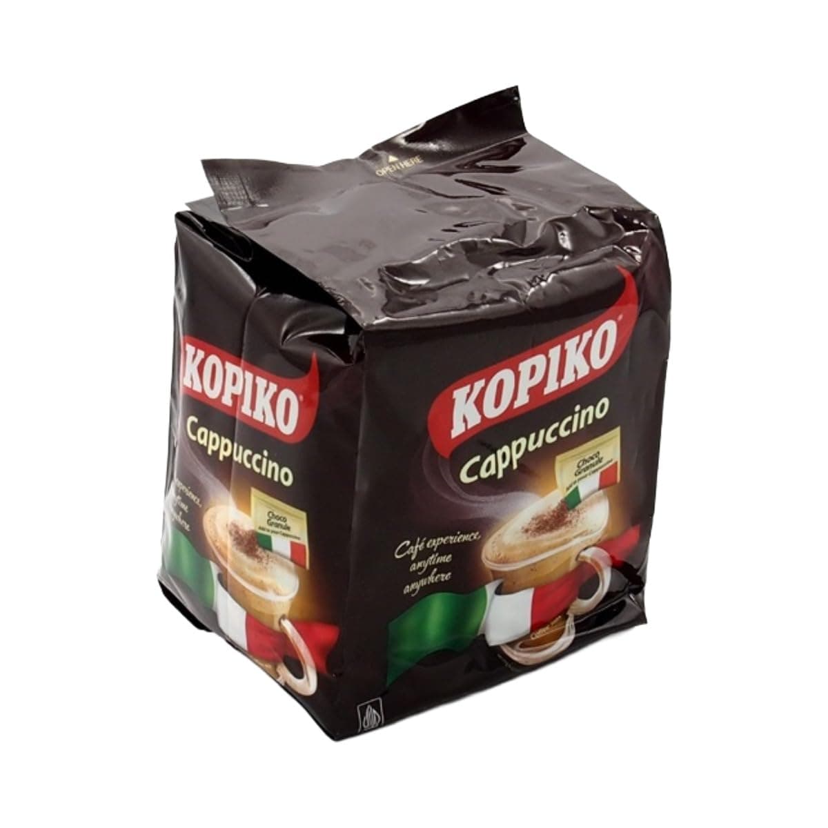 Kopiko Cappuccino Coffee Mix with Choco Granules, 10 Sachets, 25g Each, Creamy & Frothy Instant Coffee