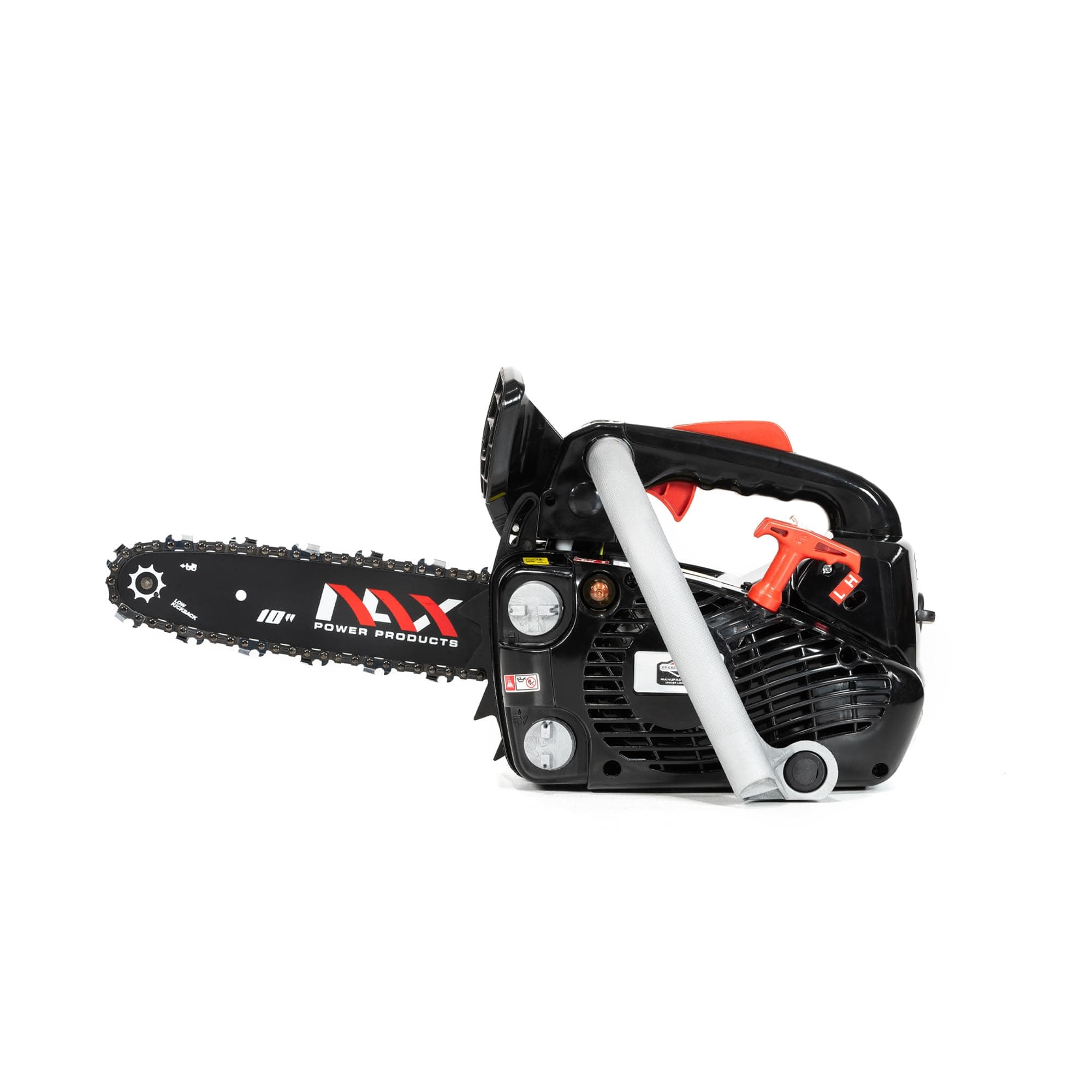 POWER PRODUCTS NAX 100C chainsaw with 0.75 kW combustion engine of 25.4 cm3 licensed by Briggs & Stratton 10" guide and Low Kickback system black NAX100C