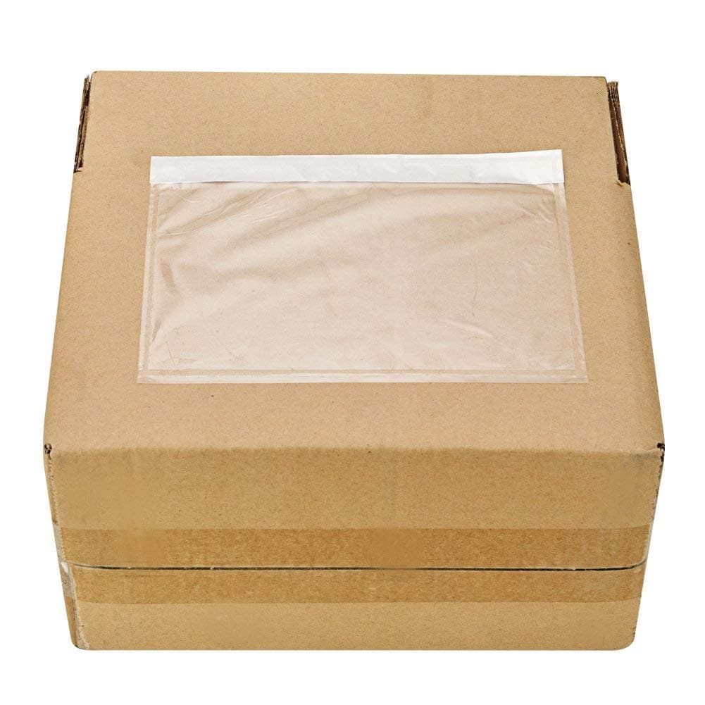 9527 Product 7.5" x 5.5" Clear Adhesive Top Loading Packing List/Shipping Label Envelopes (2000 Pack)