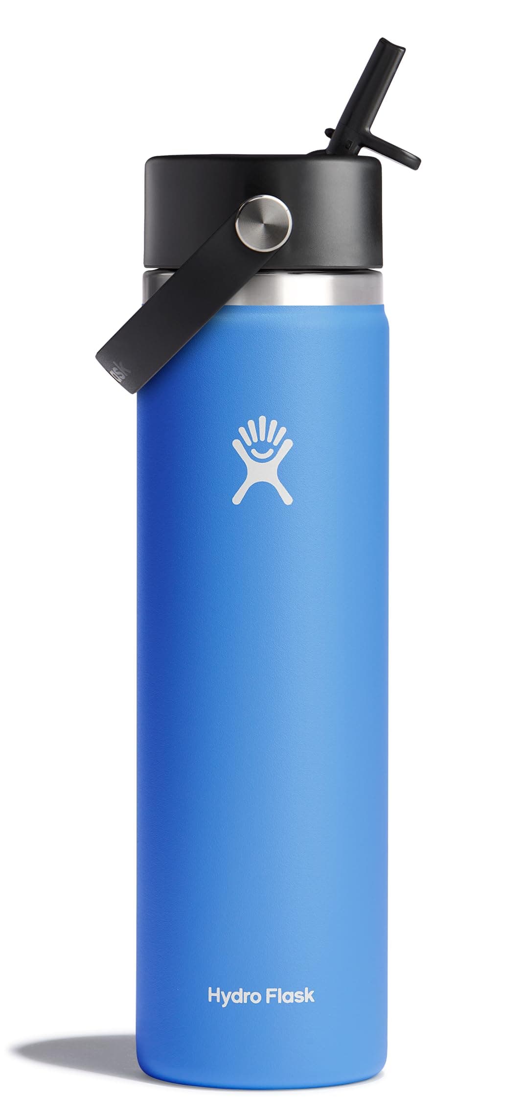Hydro Flask Water Bottle - Insulated Stainless Steel - Wide Straw Lid, Non Spill, Leakproof in 24 Oz Aloe Green