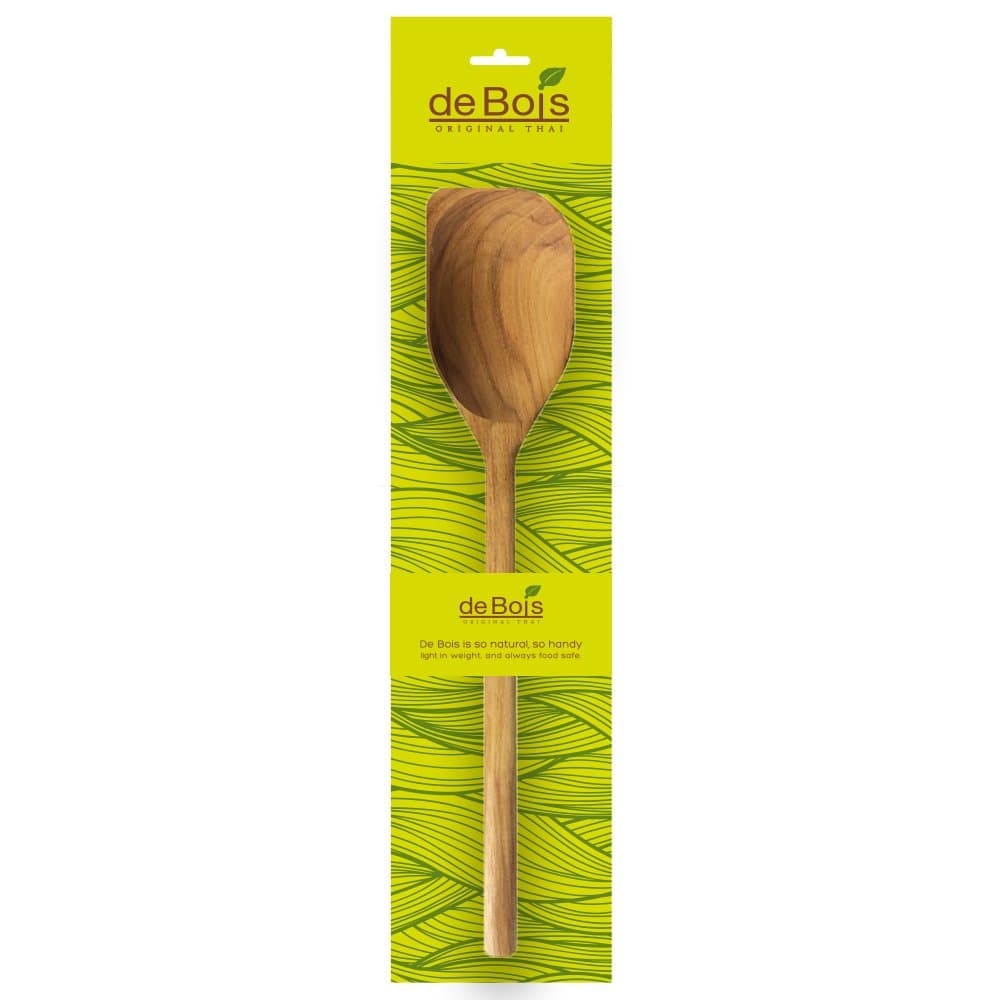 de Bois Teak Spatula 12 x 3 x 0.5 Inch l Organic Teak Cooking & Stirfried l Spatula l Non Toxic Wooden Kitchen Utensils l Gift for Who Loved to Cook (Wooden, Deep Paddle)