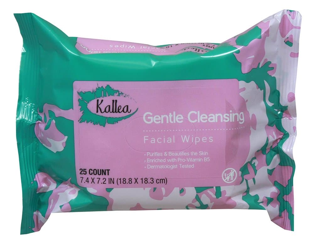 Kallea Sensitive Facial Cleansing Towelettes & Facial (Face) Wipes, 25Count (Pack Of 6)
