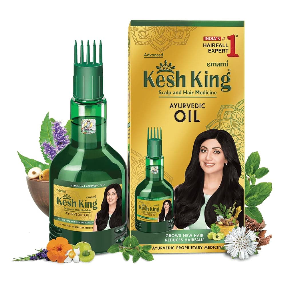 Ayurvedic Hair Oil | Herbal Oil with Bhringraj & Amla | Enhance Hair Growth | Reduce Hairfall | Nourishes Scalp | Provides Long & Thick Hair | 1.69 Fl Oz/50ml