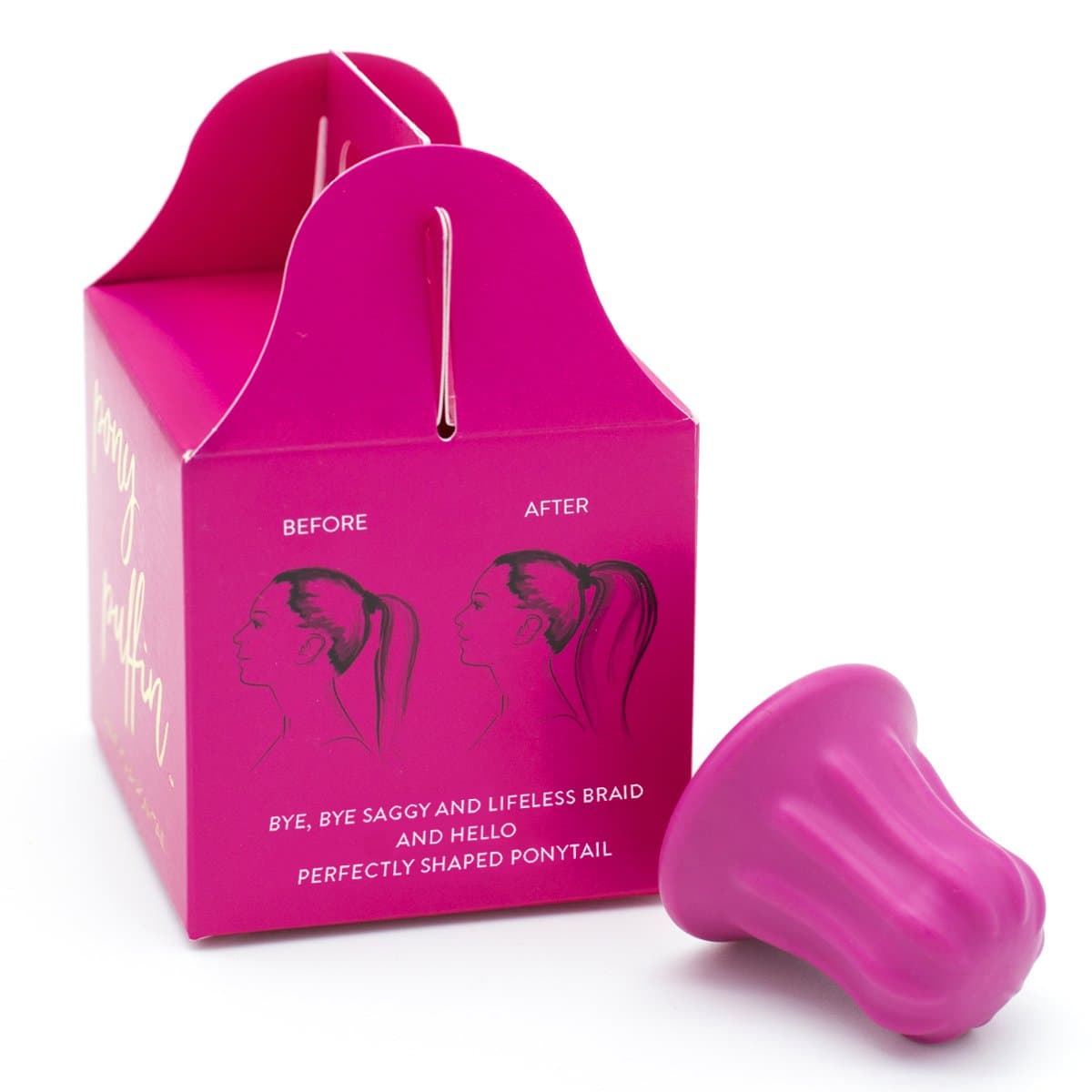 Pink Pony Puffin Thick Ponytail Holder, Ponytail Enhancer, Ponytail Volumizer, The Original Hair Tool From Germany