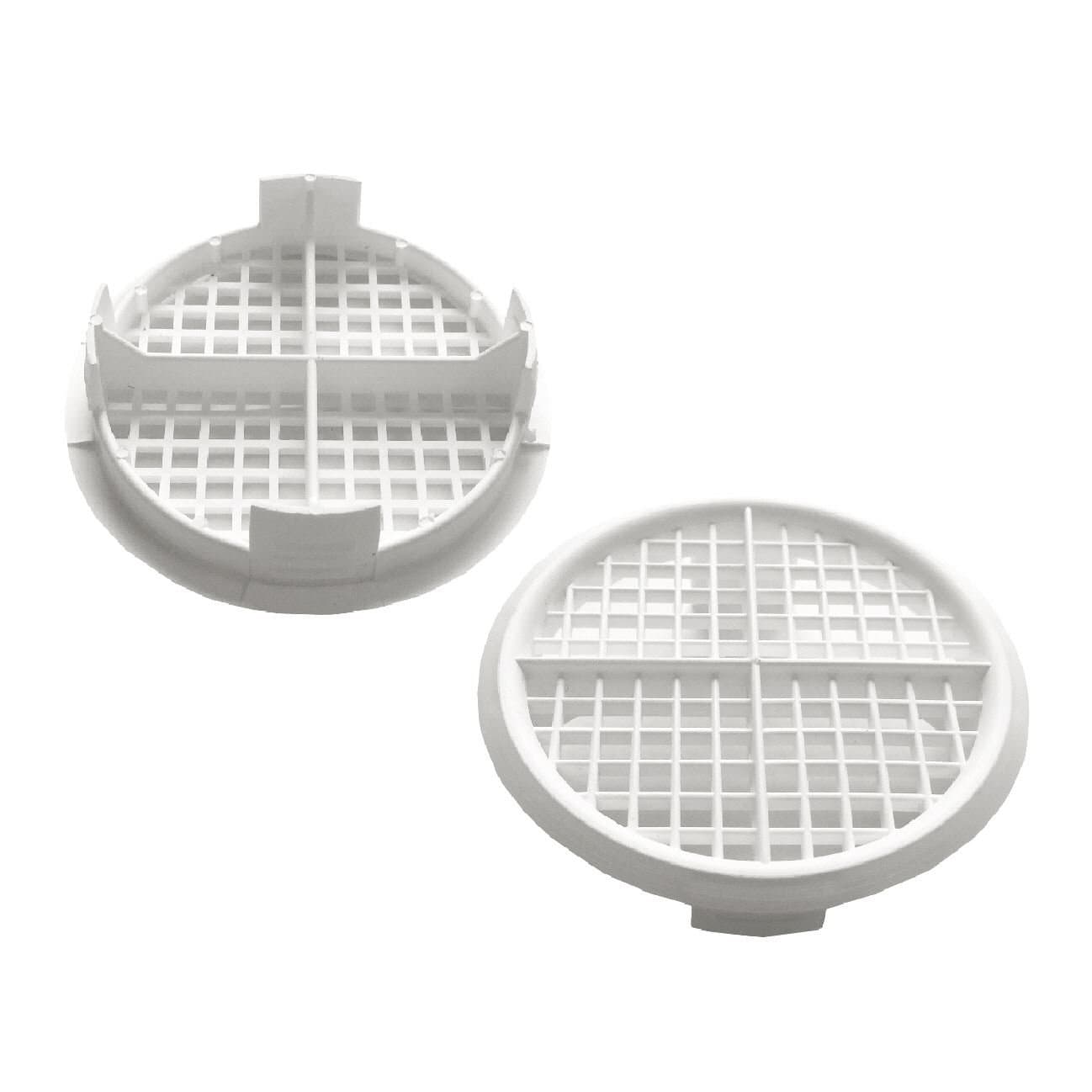 8 x White Plastic 70mm Round Soffit Air Vents/UPVC Push Fit Eaves Disc Fascia