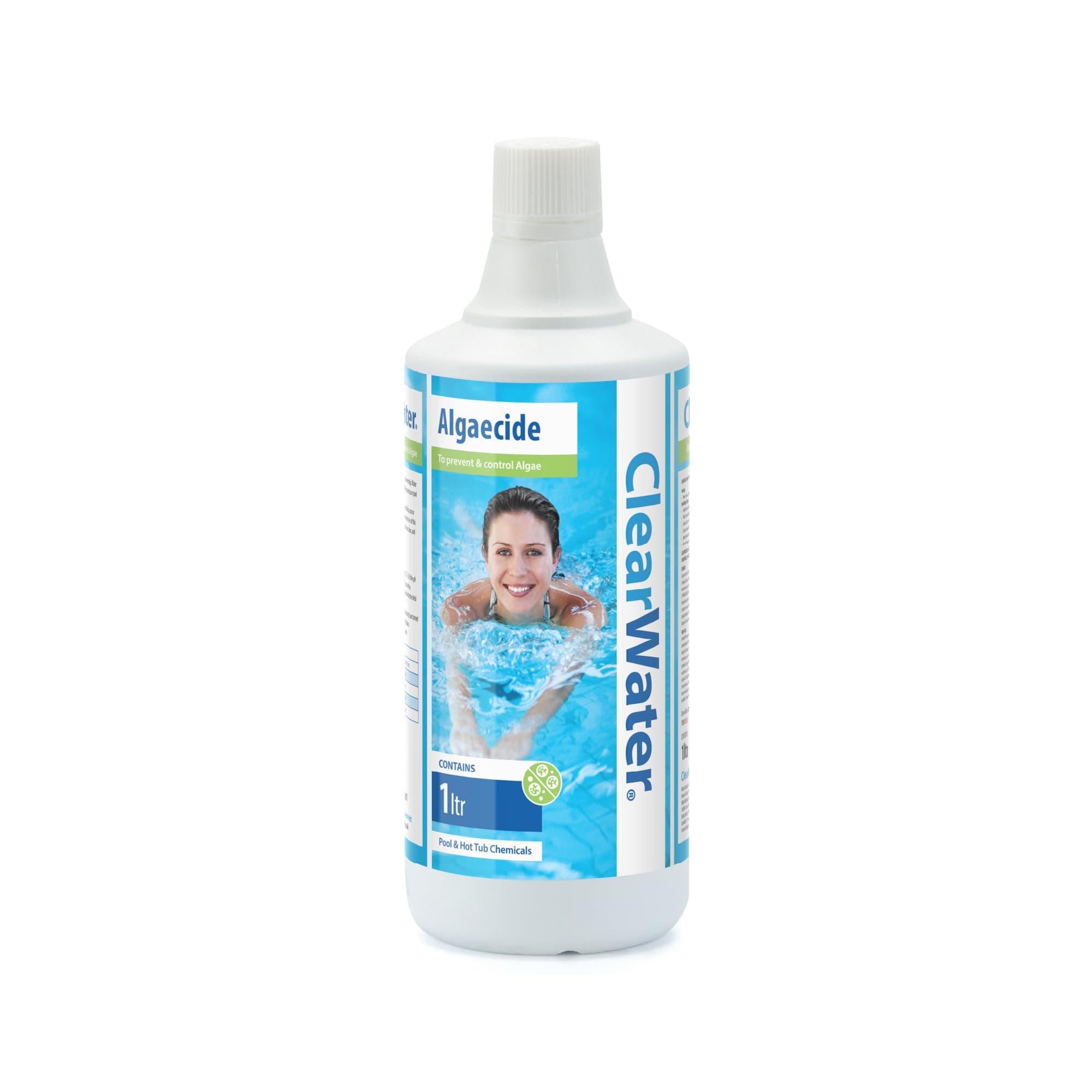Clearwater CH0006 Algaecide Algae Remover for Swimming Pool and Spa Hot Tub Water Treatment, BISHTA Approved, Highly Effective Formula, 1 Litre