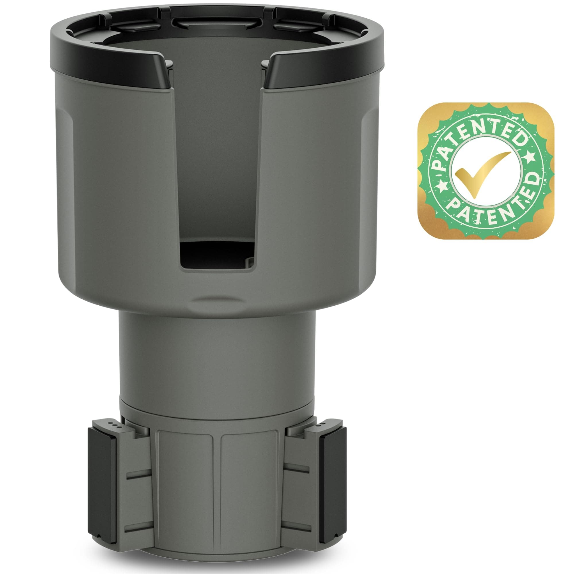 Car Cup Holder Expander Adapter (Adjustable) - Holds Hydro Flask, Yeti, Nalgene, Large 32/40 oz. Bottles & Big Drinks - Gray