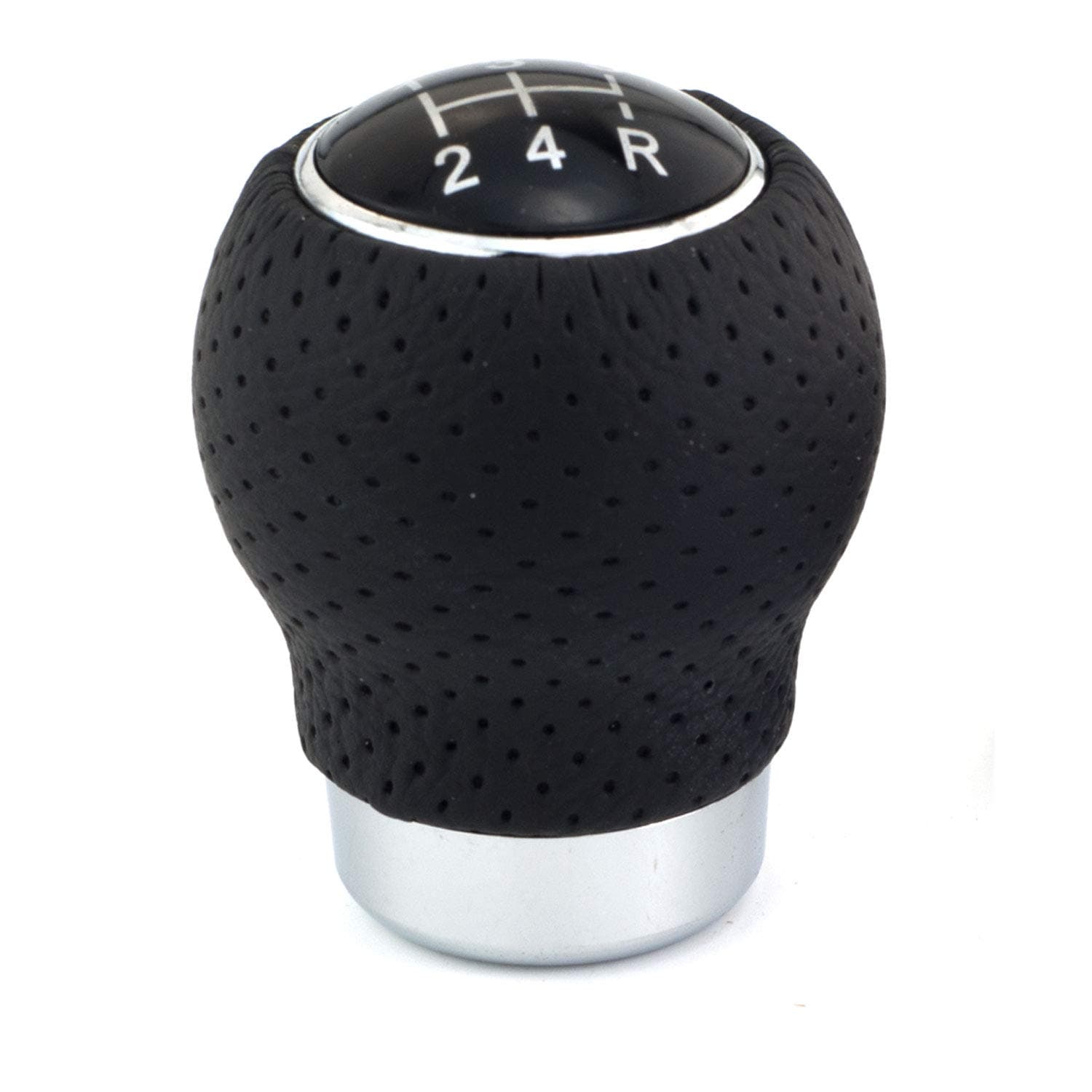 ThruifoShift Knob 5 Speed Manual Car Gear Stick Shifter Handle Leather Cover Fit Most MT Transmissions, Black