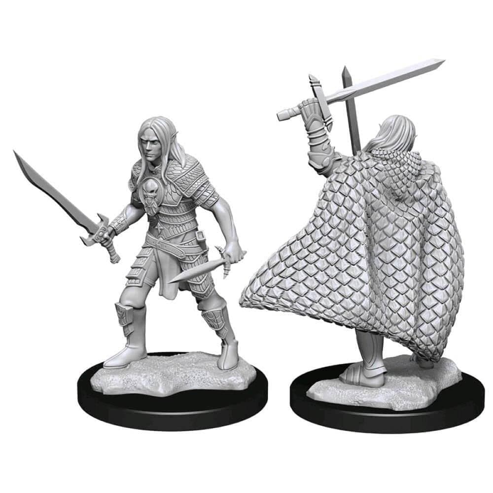 WizKidsDungeons & Dragons Pathfinder Battles Deep Cuts Unpainted Miniatures - Elf Fighter Male (6 Units)