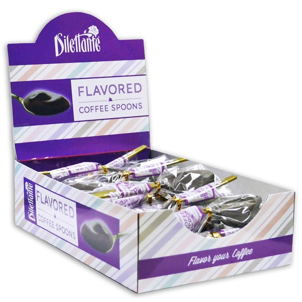 Gourmet Mint Flavored Coffee Spoons - 24 Count Display Box | Dilettante