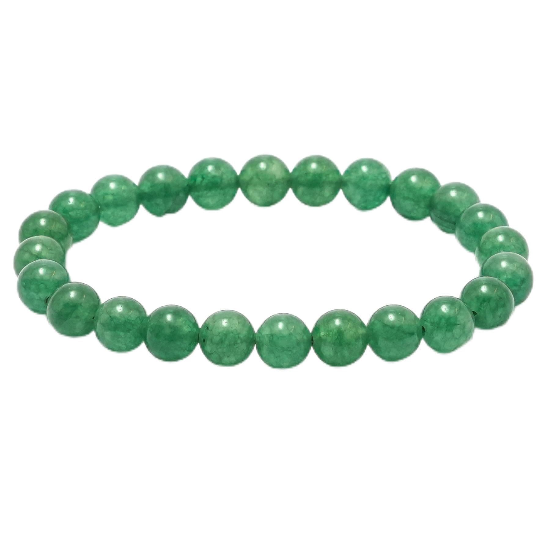 Green Aventurine Bracelet Brings Prosperity, Calm & Balance Crystal Authenticity Certified Natural Stones for Men & Women Beads Size 8mm