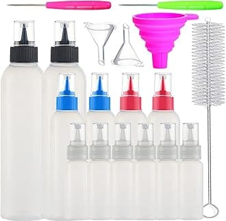 Squeeze Writer Bottles, Decorating Supplies Icing Bottle Applicator for Cookies Cake Biscuit Pancake Decor Coloring Dressing Baking LDPE 1/2/4 oz 16pcs