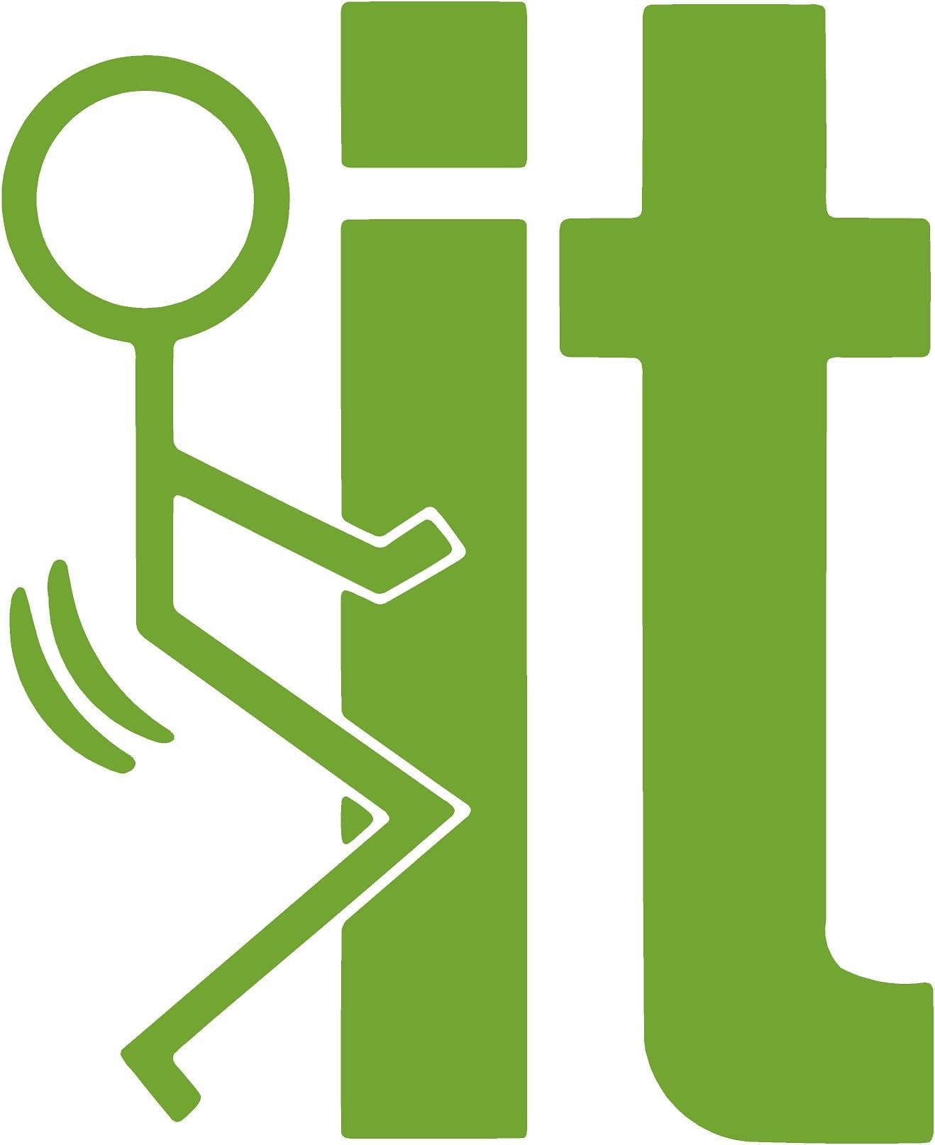 FK IT FUNNY JDM 5.5" LIME GREEN Vinyl Decal Window Sticker for Laptop, Ipad, Window, Wall, Car, Truck, Motorcycle