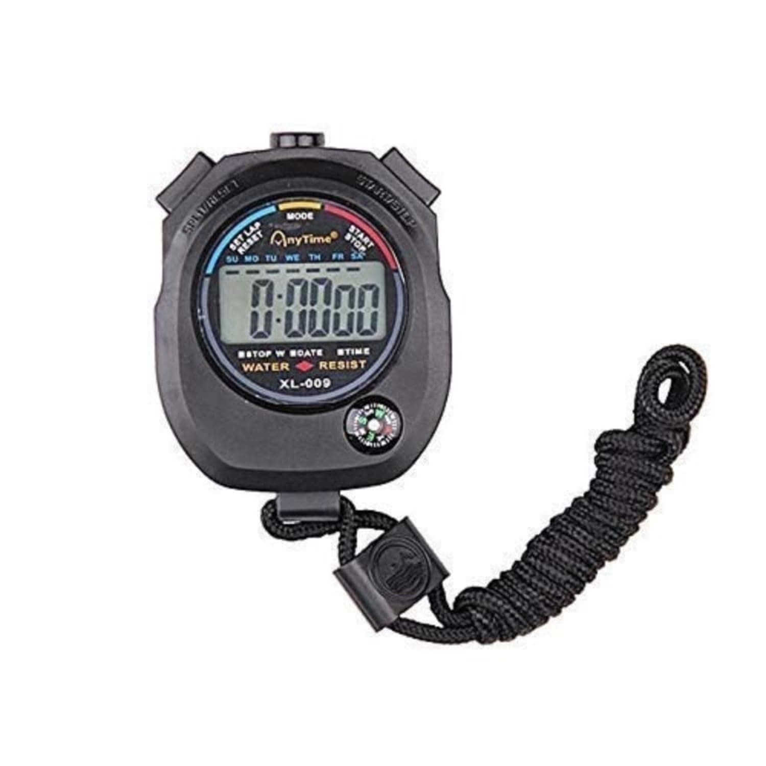KARDIFF Waterproof Digital LCD Stopwatch Chronograph Timer Counter Sports Alarm Xmas Racer Stopwatch with Alarm Handheld LCD Digital Professional Timer Sports Stop Watch(Black)