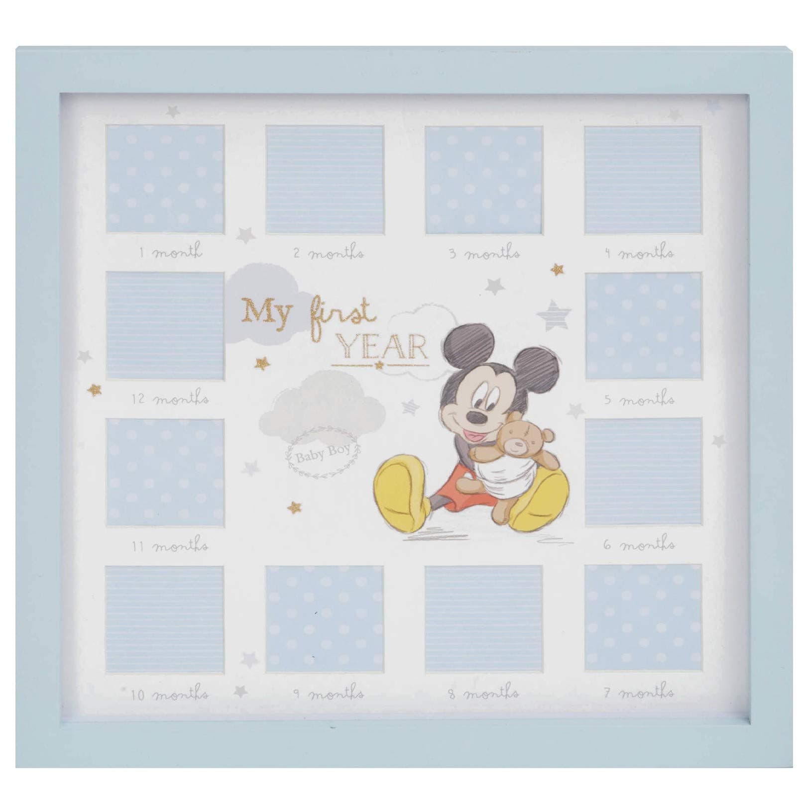 Disney Mickey Mouse Baby Boy First Year 12 Month Multi Photo Frame