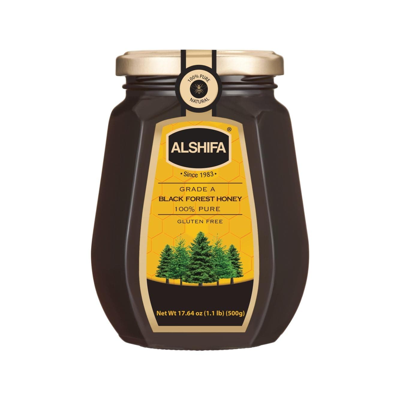 Black Forest Honey 17.63oz (500g) | Pack of 1 | Mono-floral Honey | Healthy & Rich in Nutrients | No Added Sugar | Glass Bottle