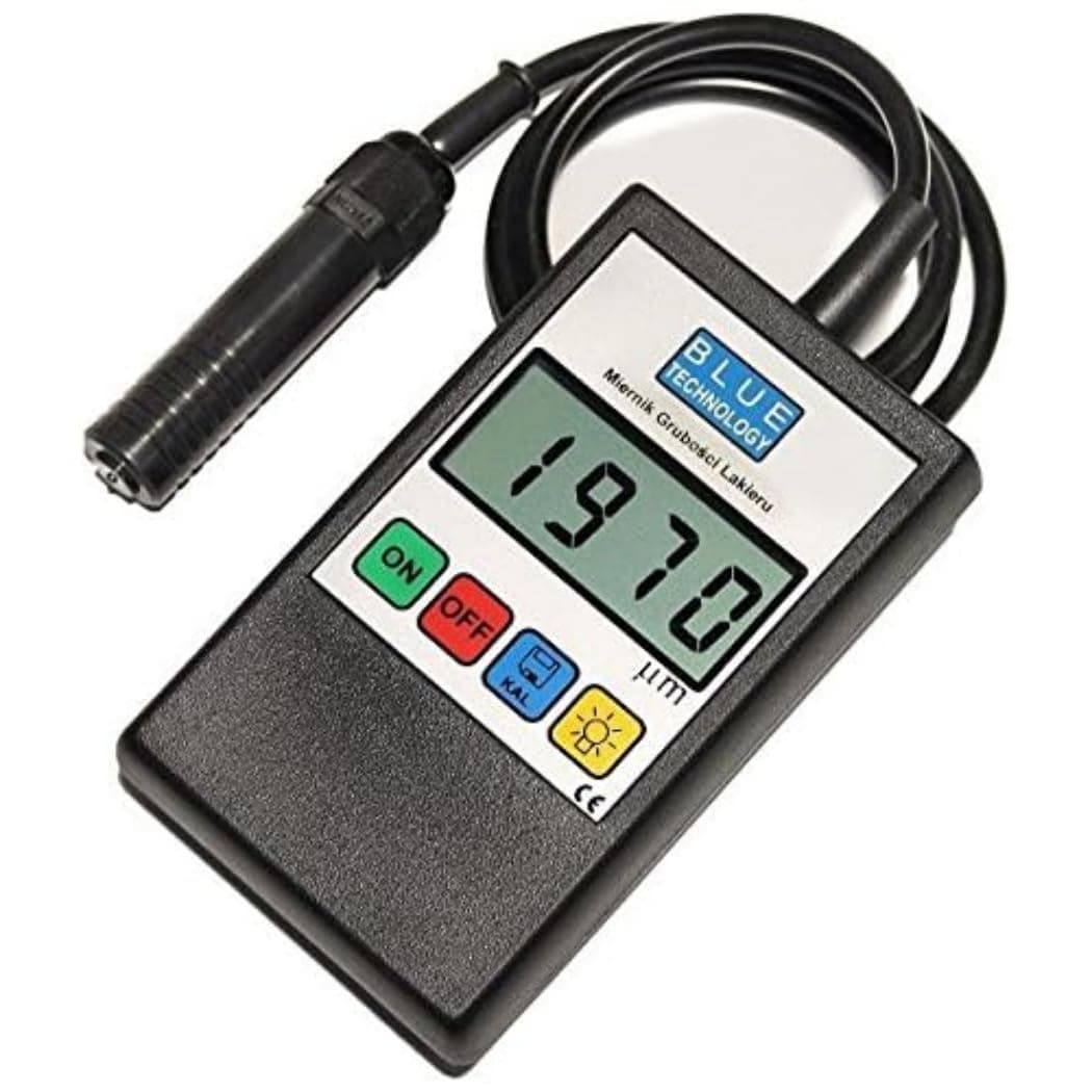 BLUE Technology P 11-S-AL Paint Coating Thickness Meter Gauge with Ball Sensor - Steel and Aluminium, Black