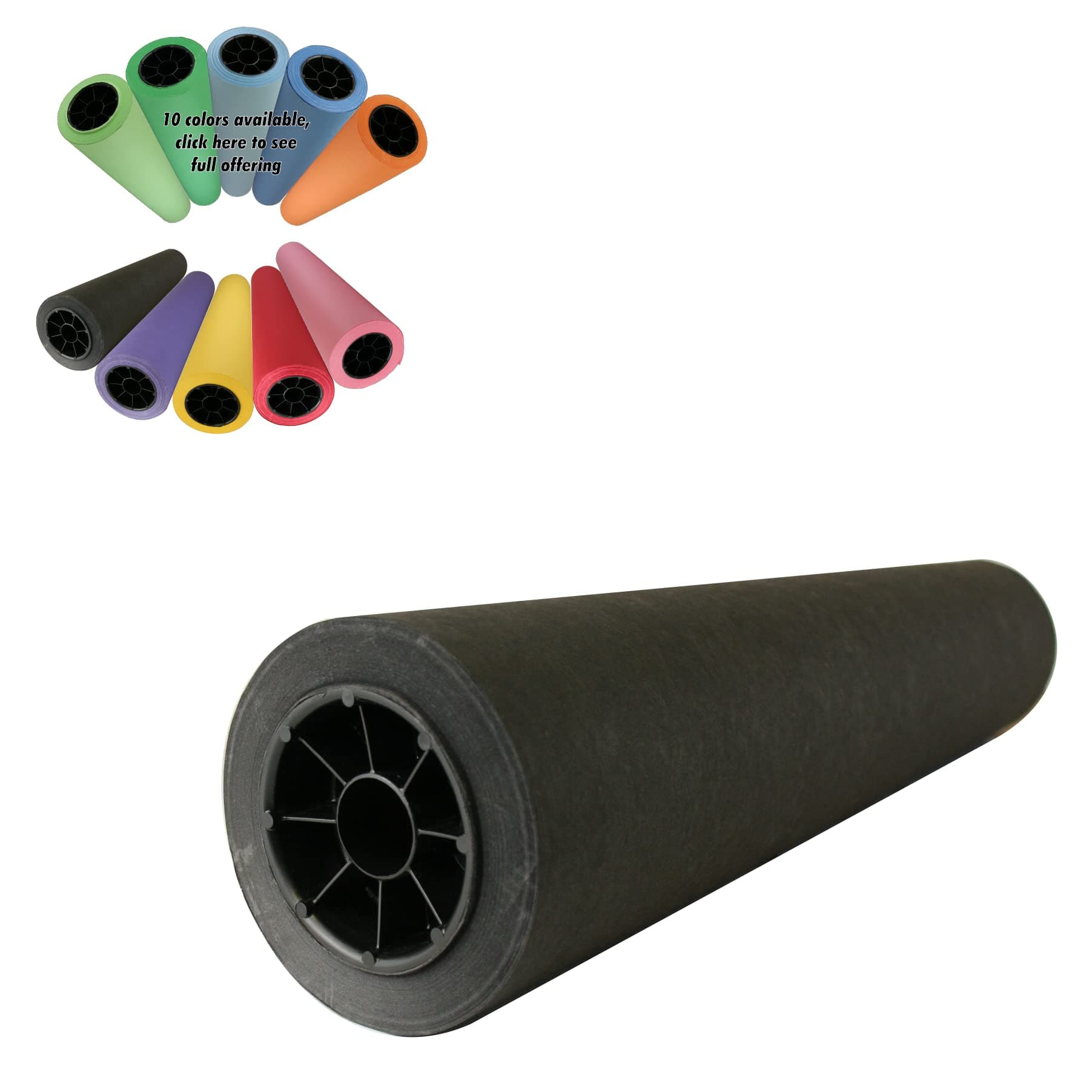Black Kraft Paper Roll | 18" x 200’ (2,400”) | Best Colored Paper for Art & Crafts, Bulletin Boards, Gift Wrapping, Table Runner, and Decorations