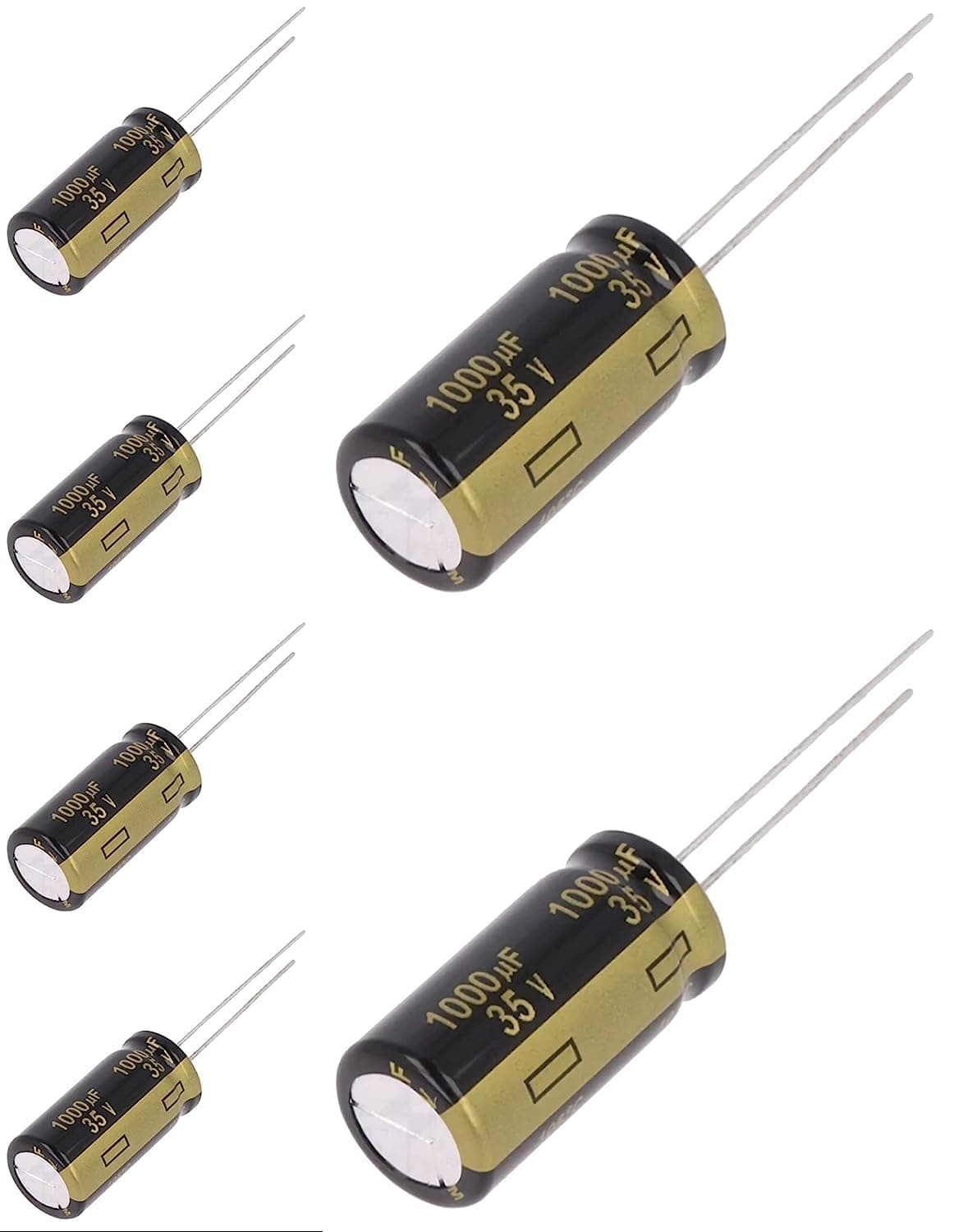Replacement for 6 pcs Panasonic FM Series Capacitors 35V 1000uf Low Impedance