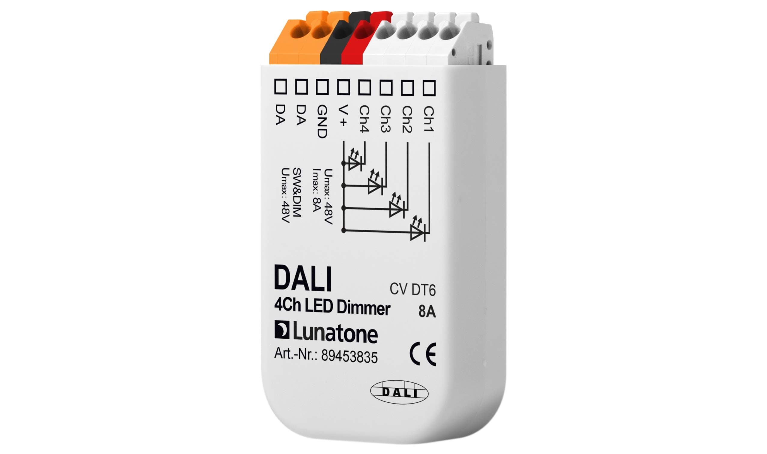 Lunatone 89453835 Dali DT6 LED Dimmer 2-4 CH CC-CV
