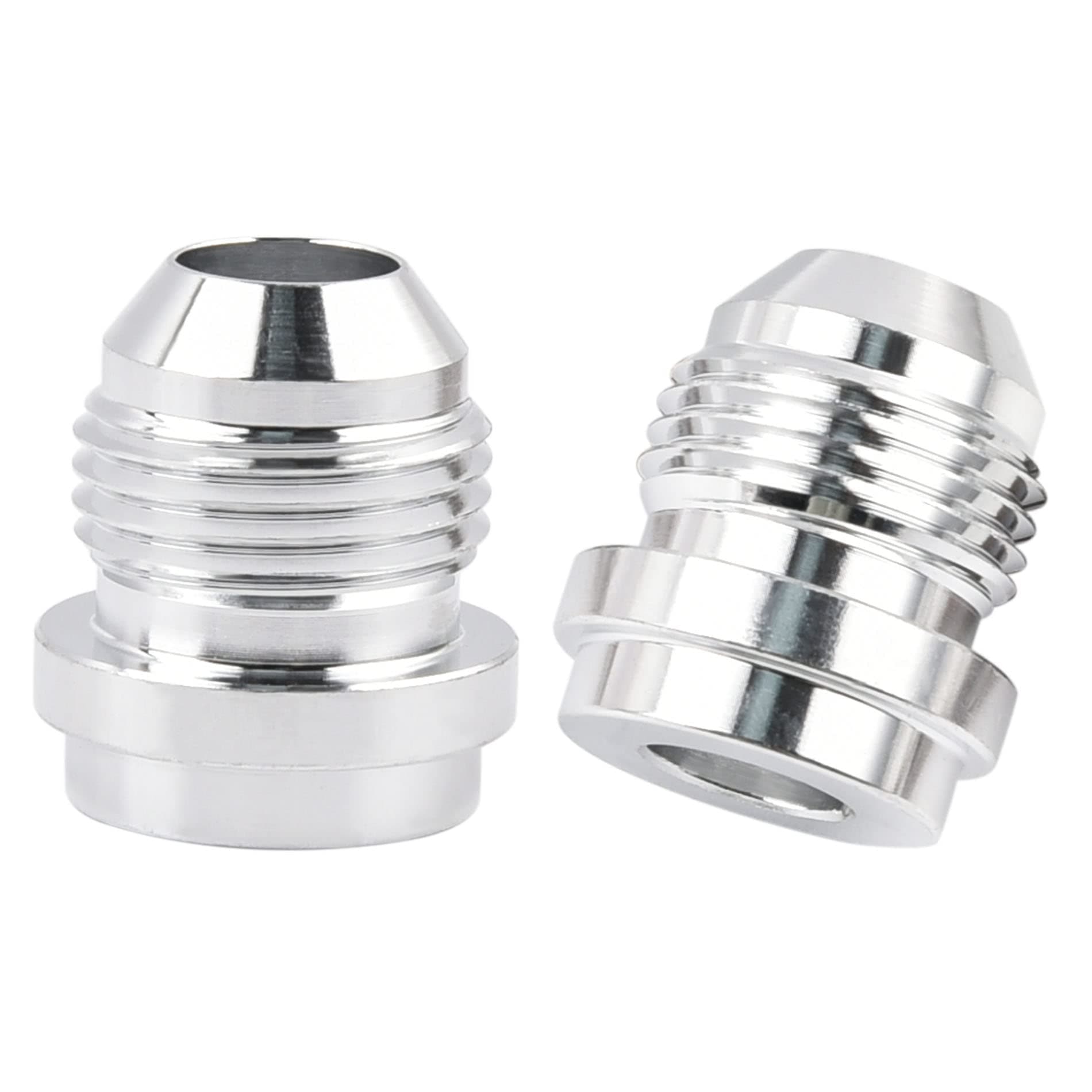 EVIL ENERGY 8AN Male Weld On Fitting Bung Hose Adapter Fuel Oil Aluminum Pack Of 2