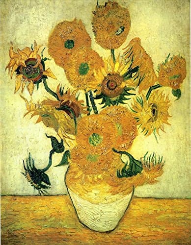 Dylviw 5D DIY Diamond Painting Kit, Van Gogh Sunflower Full Paint With Round Colourful Diamonds For Adults And Child 12X16 inches (Frame not Included)