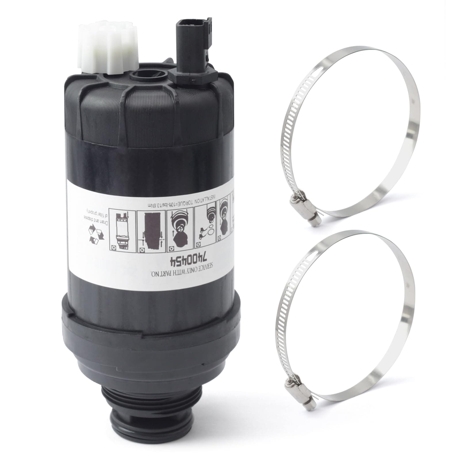 7400454 Fuel Filter Replacement for Bobcat Skid Steers & Loaders T/S Series A770 for Excavators E32 E35 for Versahandlers V519 V723, Includes Water Separator